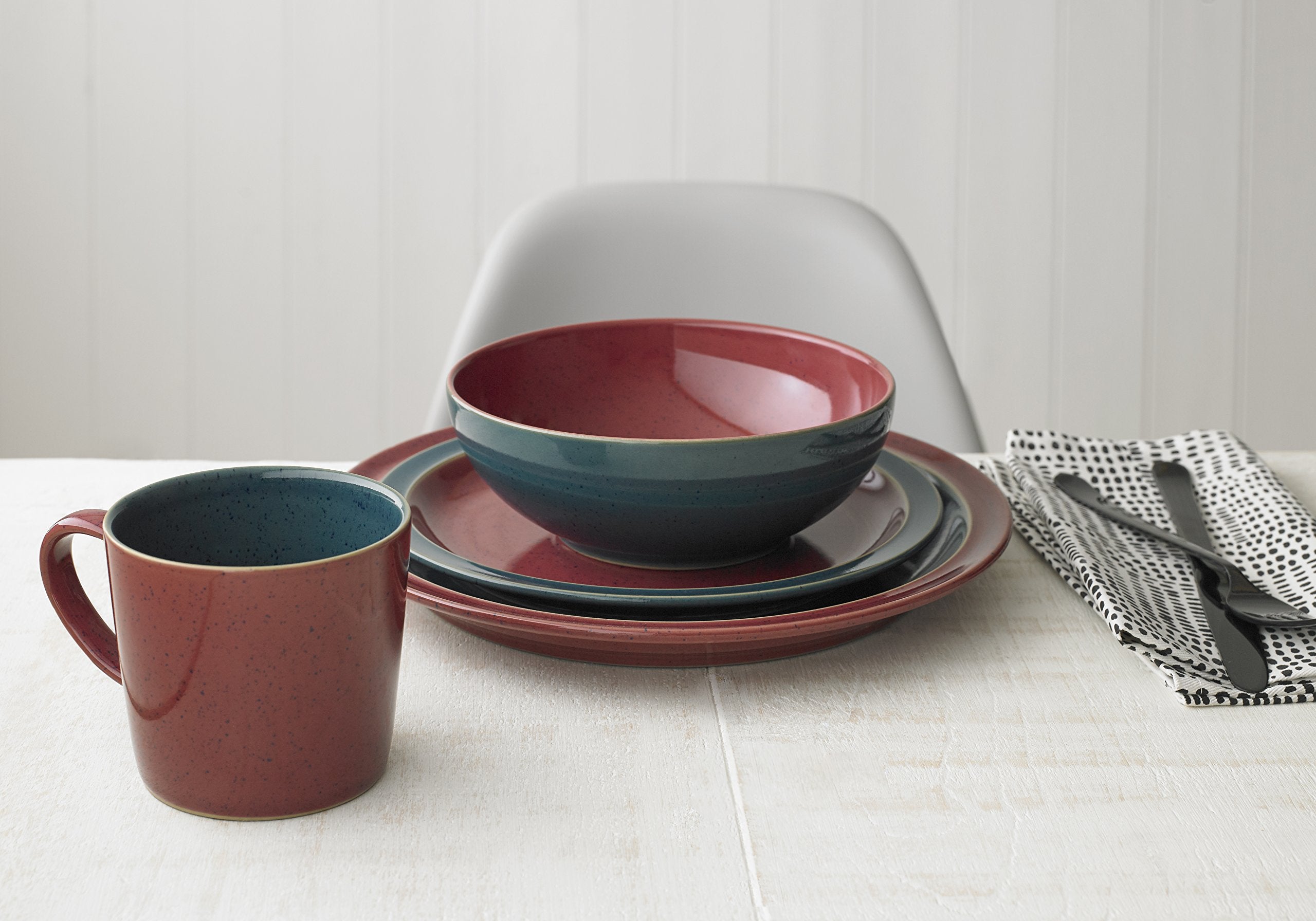 Denby HRL-003RG Harlequin Dinner Plate  Red/Green