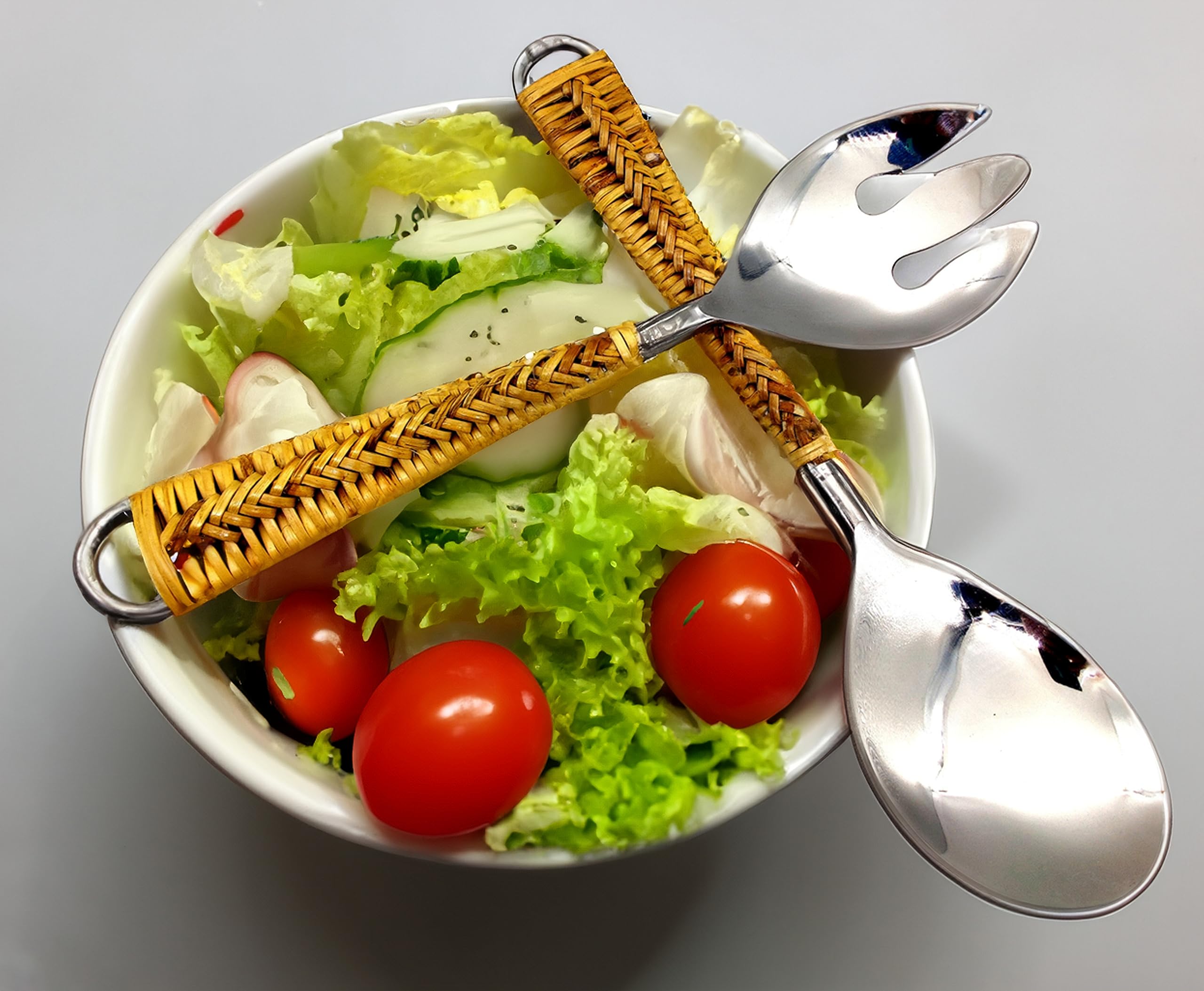 5Moonsun5'S Steel Salad Servers Or Salad Tongs, 10.5 Inch Salad Tosser, Serving Utensils For Modern Serving And Cooking, Stainle