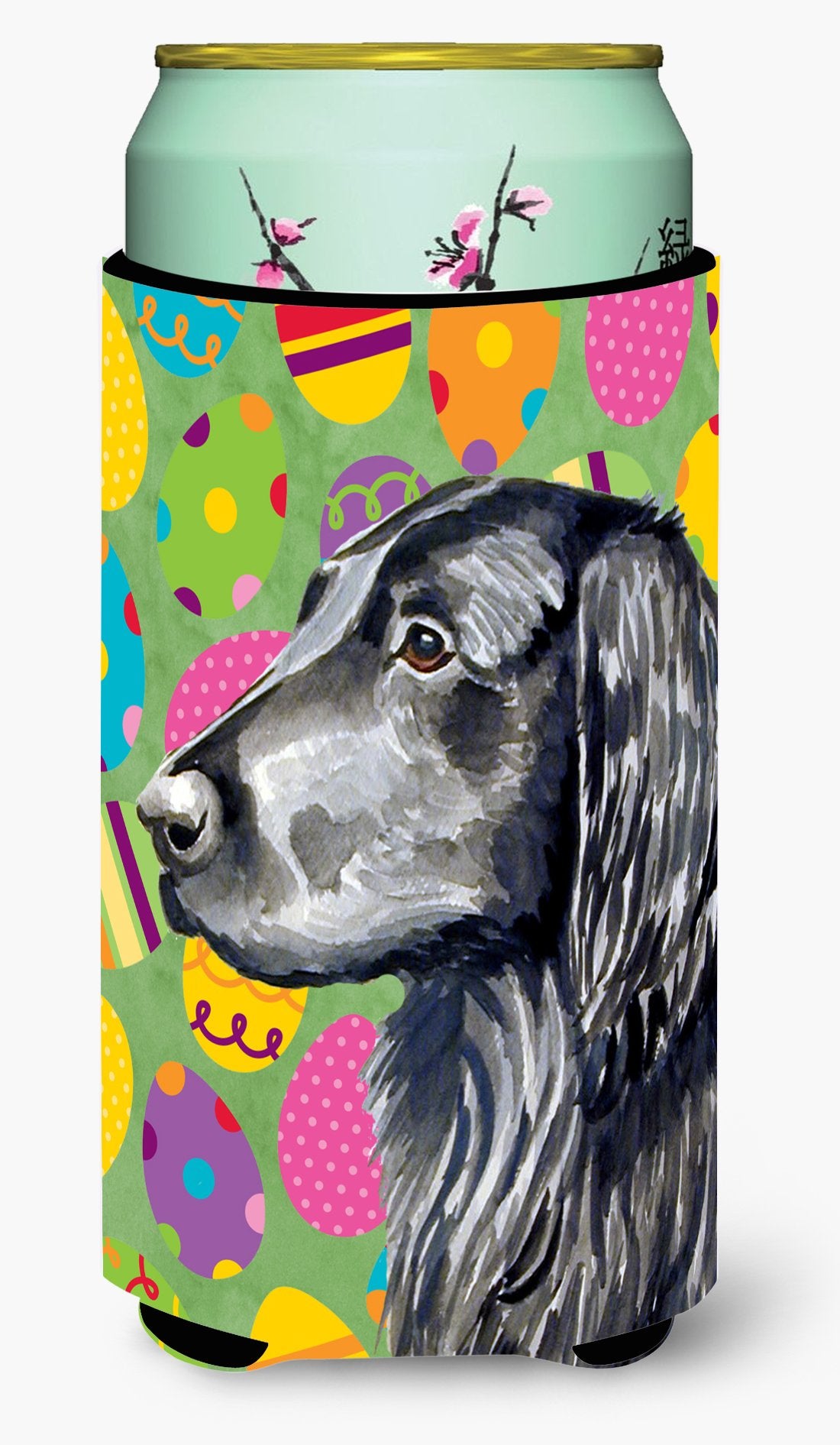 Flat Coated Retriever Easter Eggtravaganza  Tall Boy Beverage Insulator Beverage Insulator Hugger