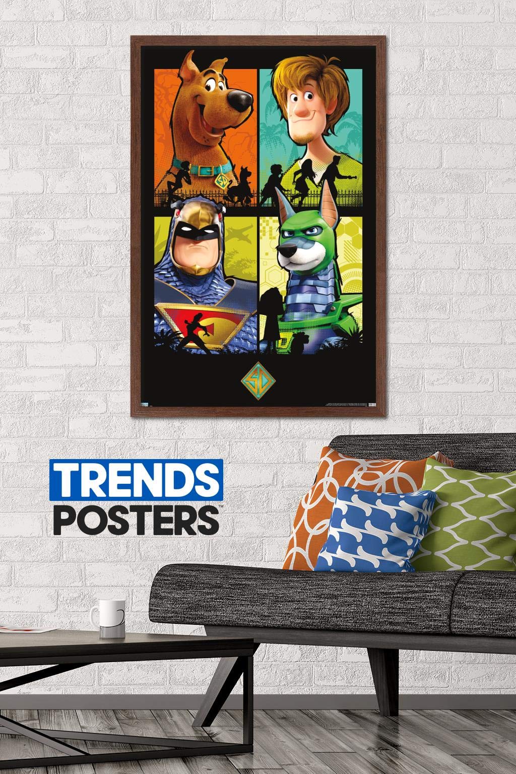 Trends International Scooby- Doo: Scoob! - Grid Wall Poster, 22.375'' X 34'', Mahogany Framed Version