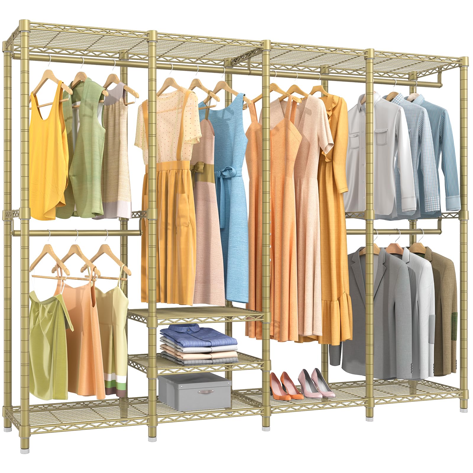 Vipek V40 Wire Garment Rack Heavy Duty Clothes Rack For Hanging Clothes, Multi-Functional Metal Clothing Rack Bedroom Freestandi
