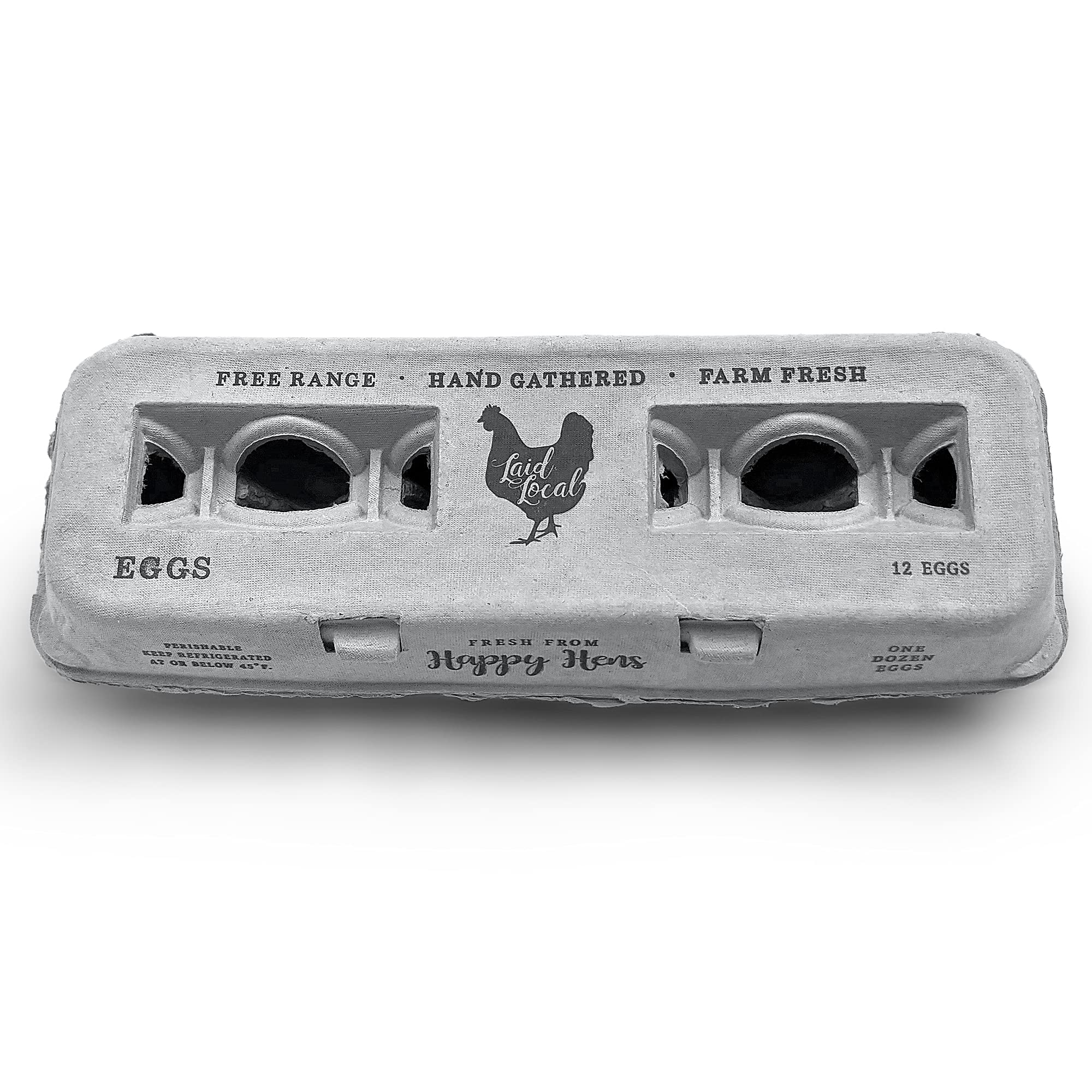 250 Egg Cartons- Bulk Value Bundle- Adorable Printed Design For Farm Fresh Eggs, Recycled Paper Cardboard, Sturdy & Reusable, Ho