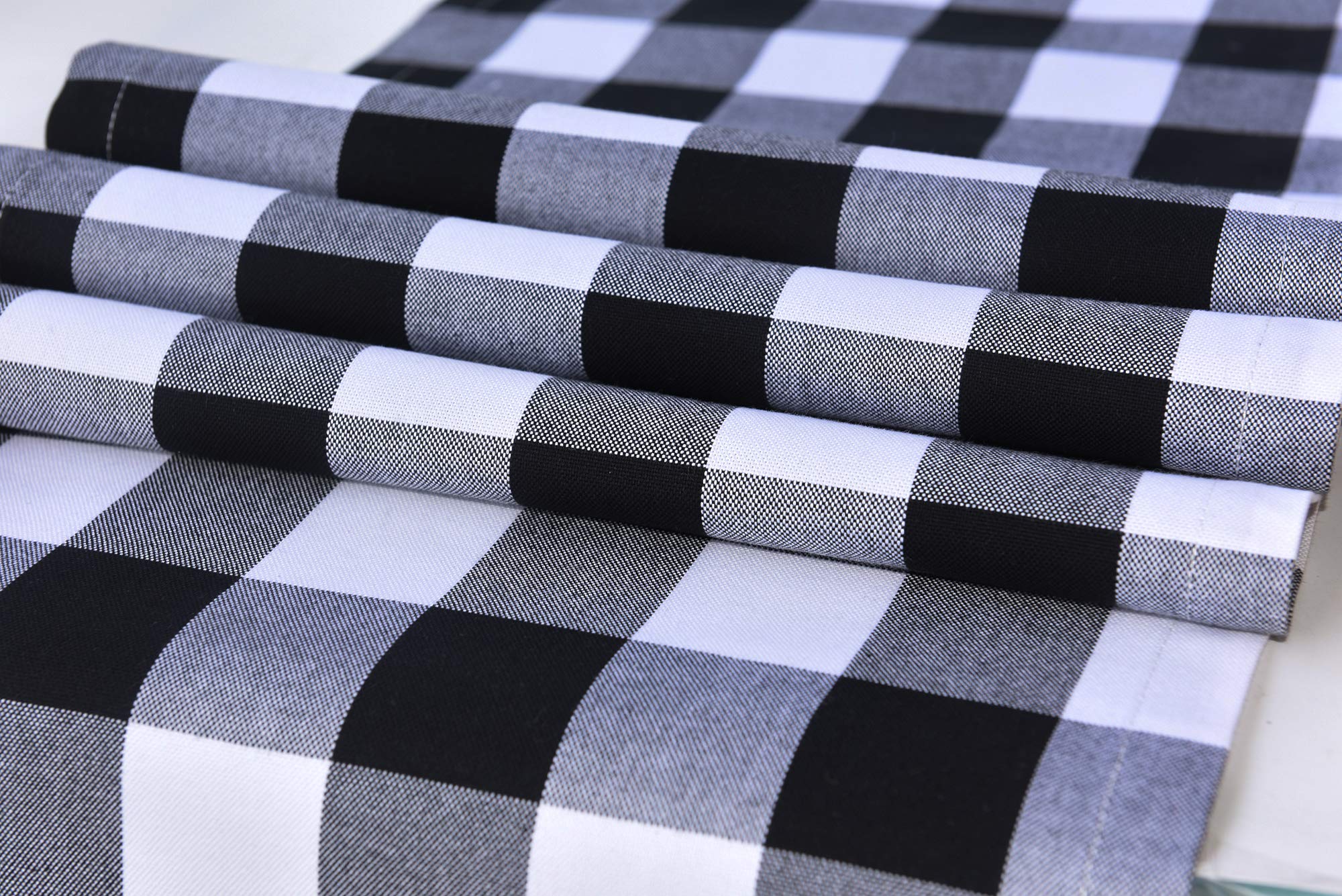 Homefsn 14 X 48 Inch Tablerunners 100% Cotton Buffalo Check Table Runner For Christmas, Winter, Family Dinner, Outdoor Or Indoor