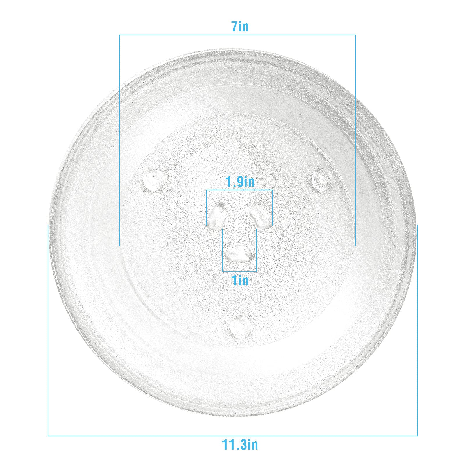 Appliancemates 11.25'' Microwave Glass Turntable Plate Replacement Compatible With Ge And Samsung- 11 1/4'' Microwave Glass Turn