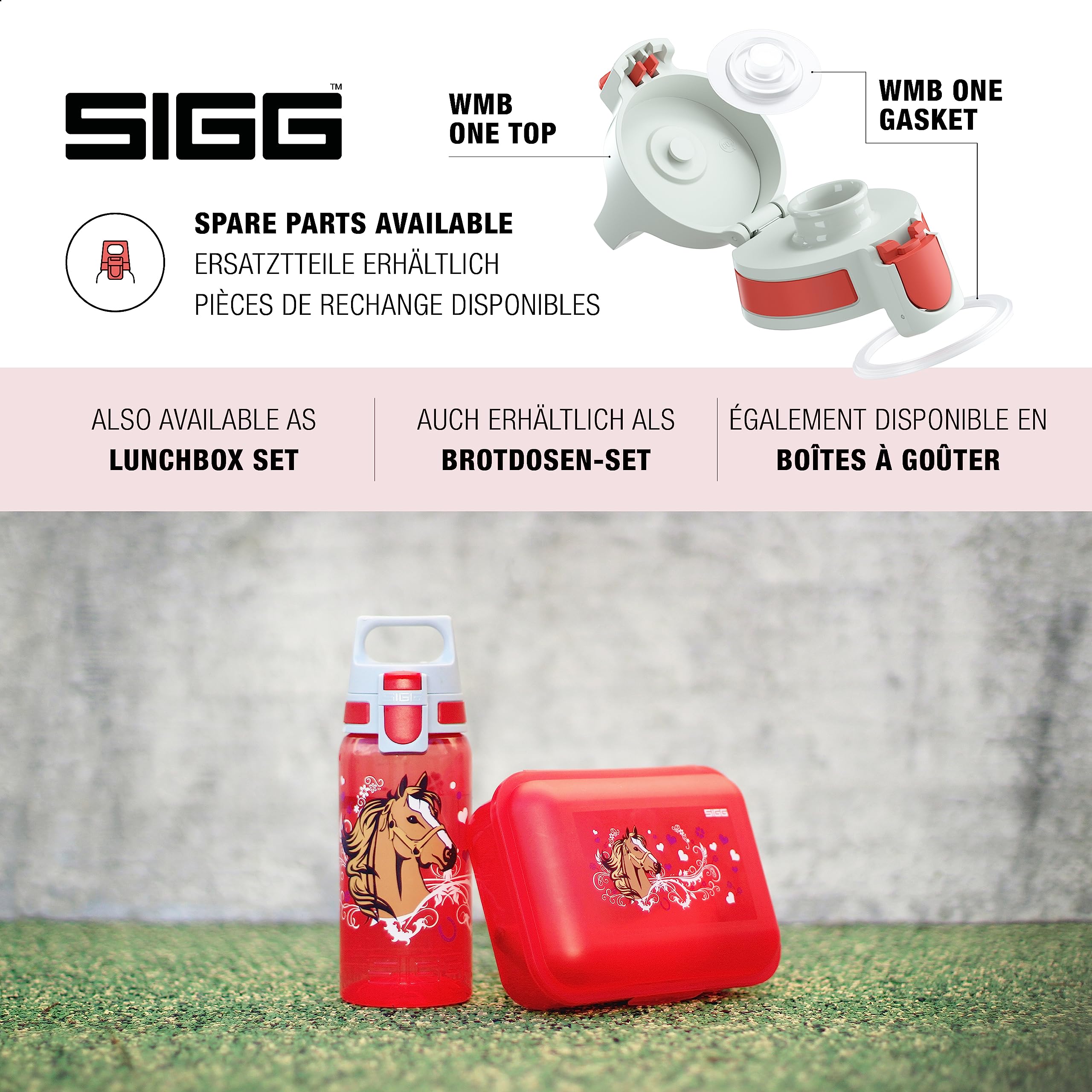 Sigg - Kids Water Bottle - Viva One Horses - Suitable For Carbonated Beverages - Leakproof - Dishwasher Safe - Bpa Free - Sports