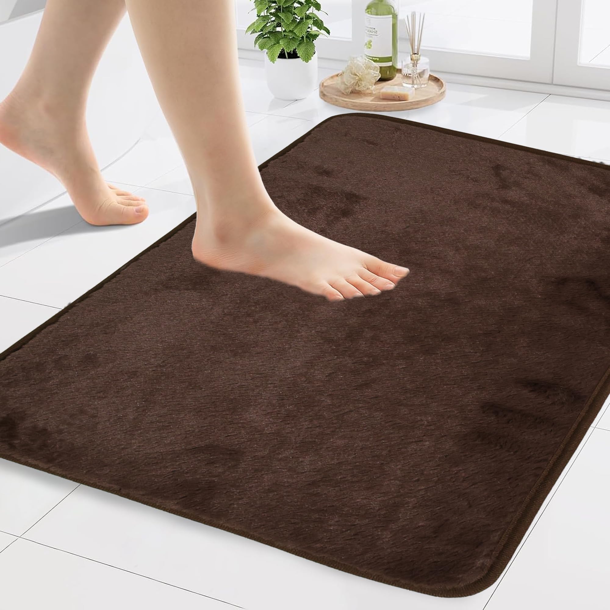 Zepdos Soft Microfiber Door Mat | Super Absorbent AntiSlip Bathroom & Entrance Mat | Quick Dry Washable Floor Rug For Home, Bed