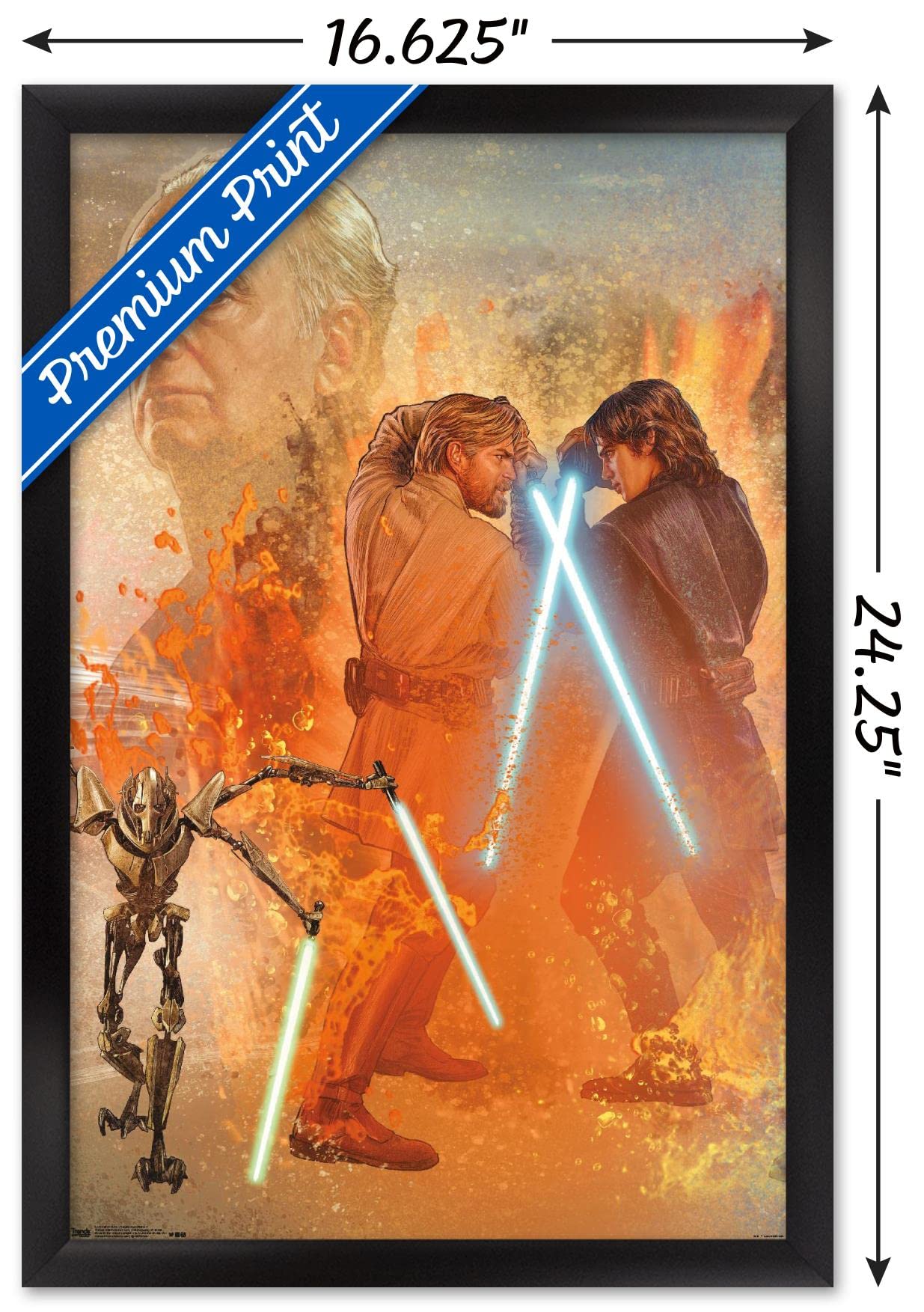 Trends International Star Wars: Revenge Of The Sith - Celebration Mural Wall Poster, 14.725'' X 22.375'', Black Framed Version