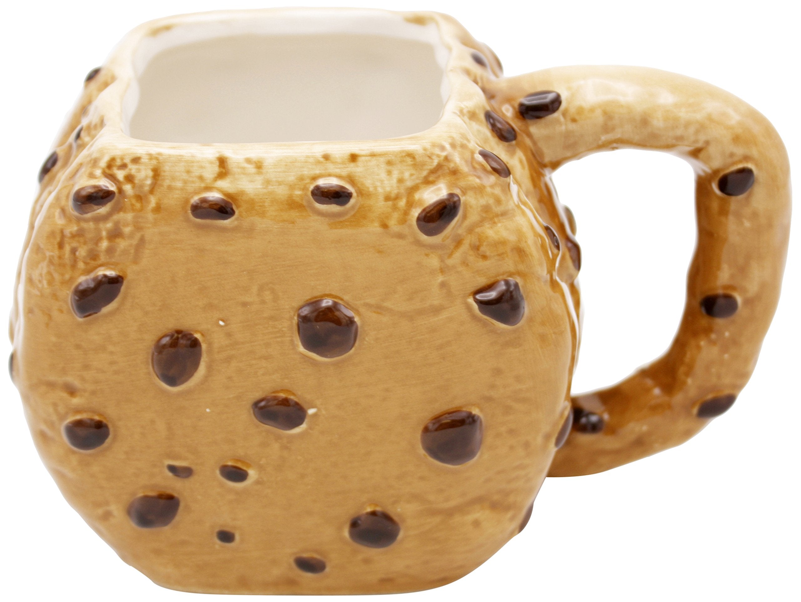 Island Dogs HandPainted Chocolate Chip Tabletop Cookie Mug, 1 Count (Pack of 1), Brown