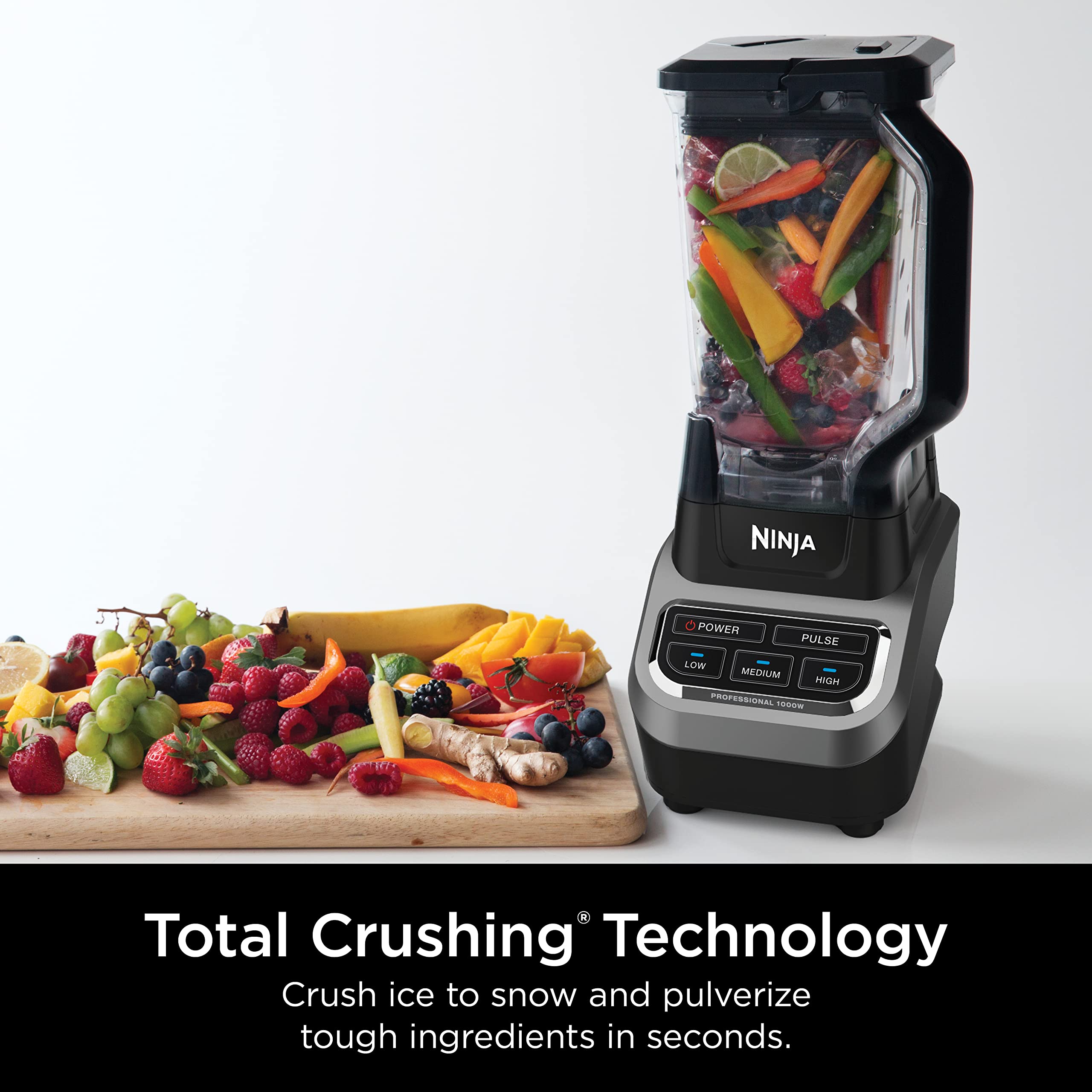 Ninja Bl610 Professional 72 Oz Countertop 1000-Watt Base And Total Crushing Technology For Smoothies, Ice And Frozen Fruit, Blac