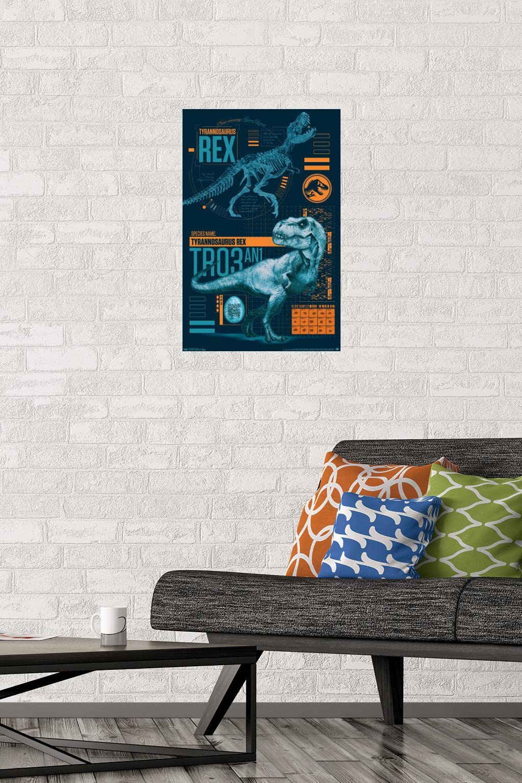 Trends International Jurassic World: Fallen Kingdom - T-Rex Wall Poster, 14.725'' X 22.375'', Premium Unframed Version