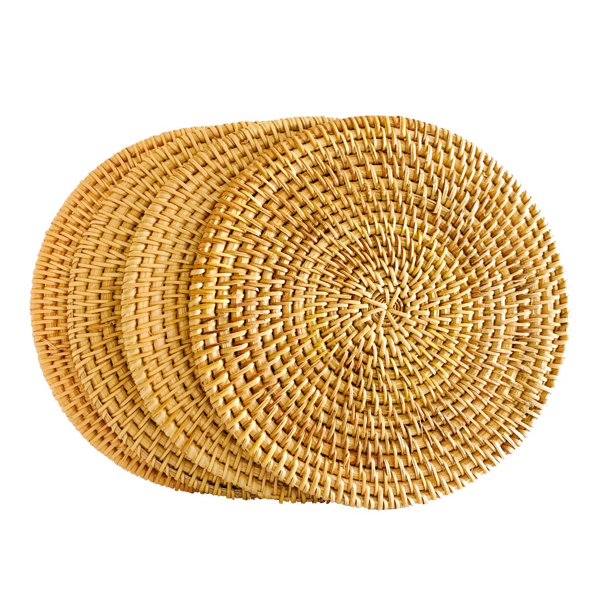 Rattan Trivets For Hot Pots And Pans,Rattan Drink Coasters ,Exotic Handmade Artisan Teapot Coasters, Creative Gift,Diameter 7.08
