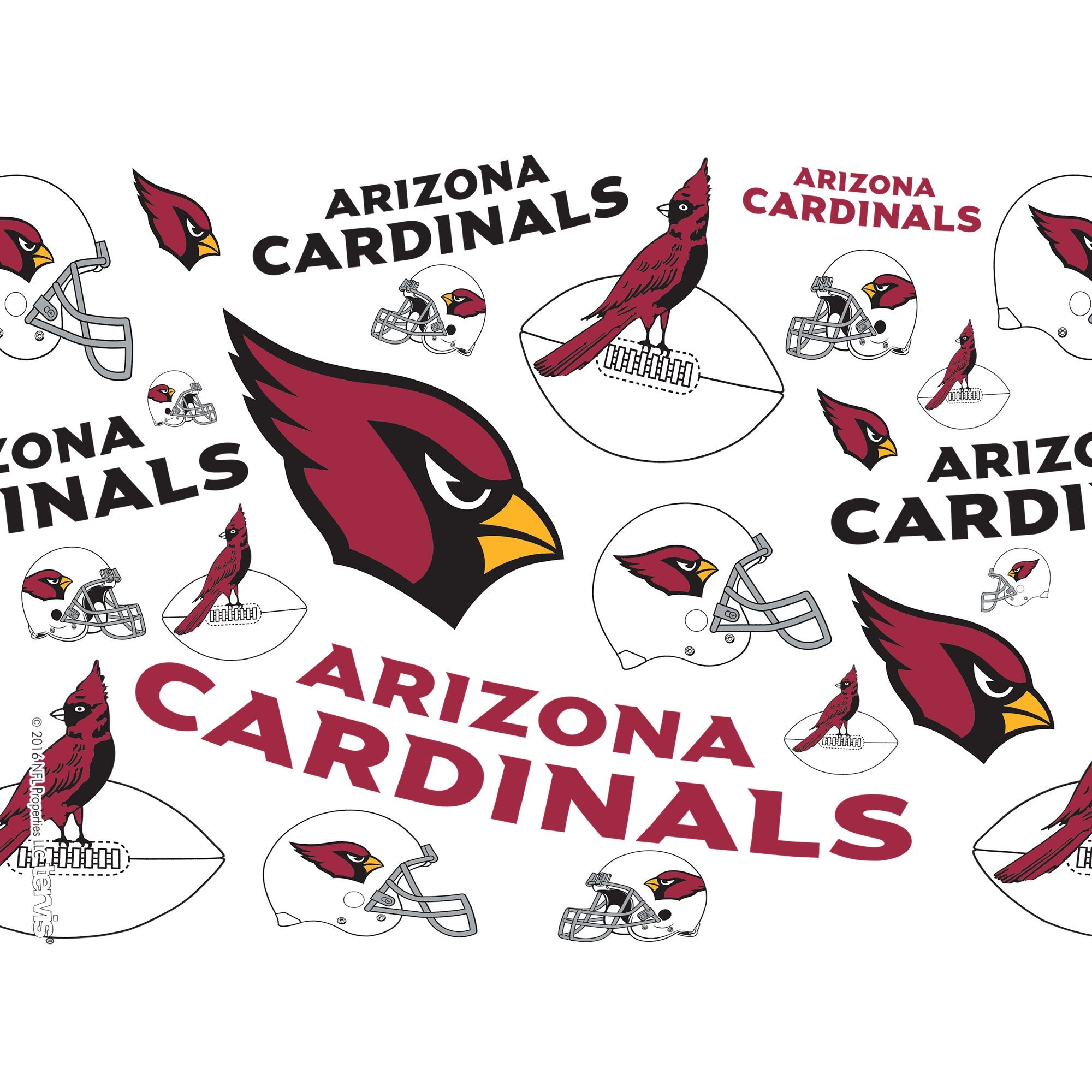 Tervis Nfl Arizona Cardinals - All Over Made In Usa Double Walled Insulated Tumbler Travel Cup Keeps Drinks Cold & Hot, 24Oz, Cl