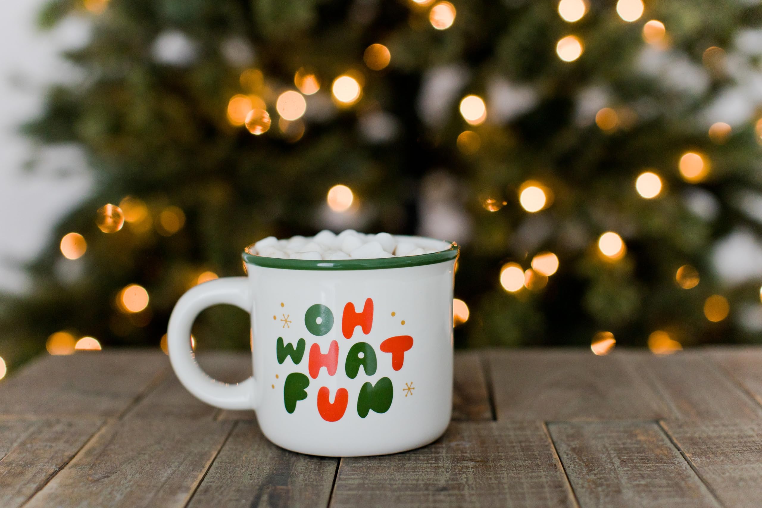 Pearhead Hoh What Fun Christmas Camper Mug, Holiday Coffee Cup, Christmas Home D  cor, Holiday Gifts, Seasonal Coffee Mug, Stock