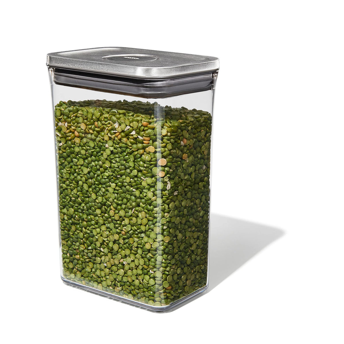 Oxo Steel Pop Container Medium Rectangle - 2.7 Qt For Rice, Pasta And More,Grey