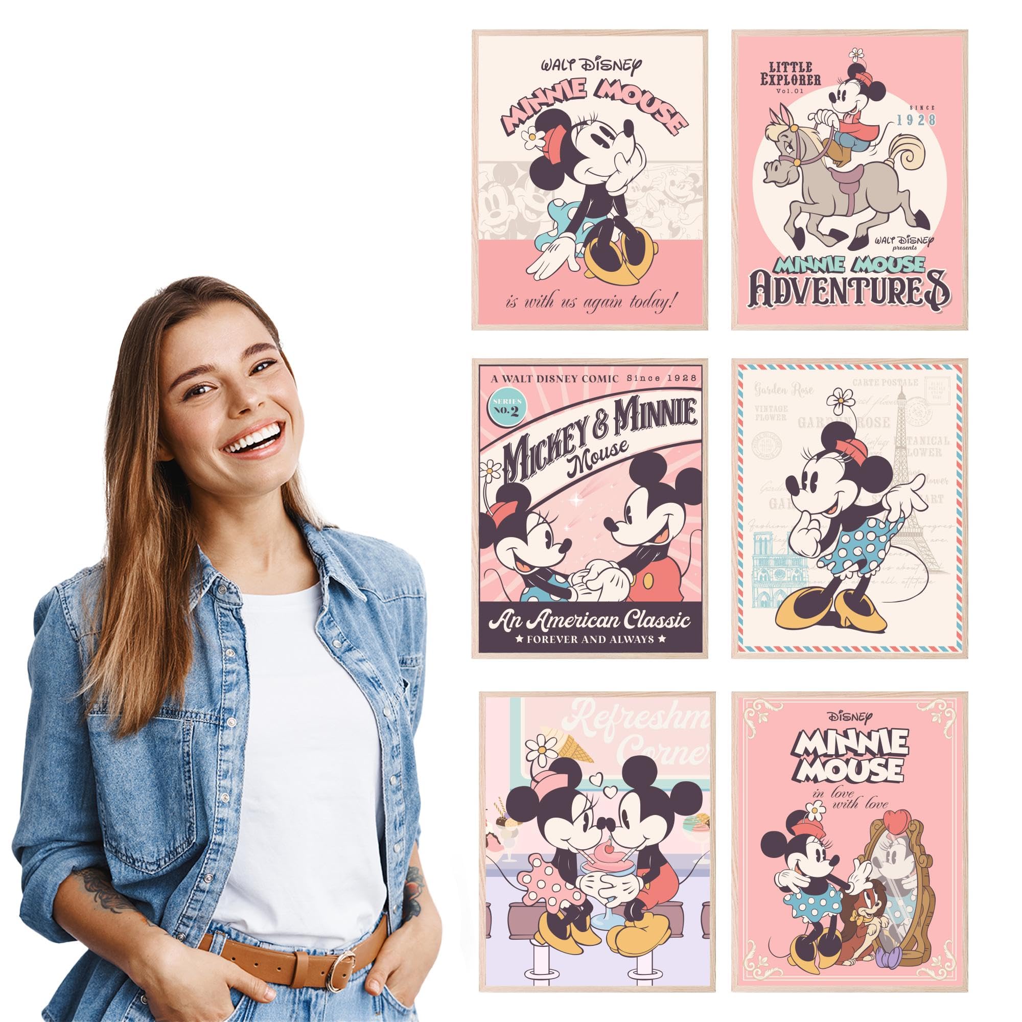 Bigwig Prints Minnie Mouse Wall Decor - Minnie Mouse Poster, Minnie Mouse Room Decor, Minnie Mouse Wall Decor, Minnie Mouse Nurs