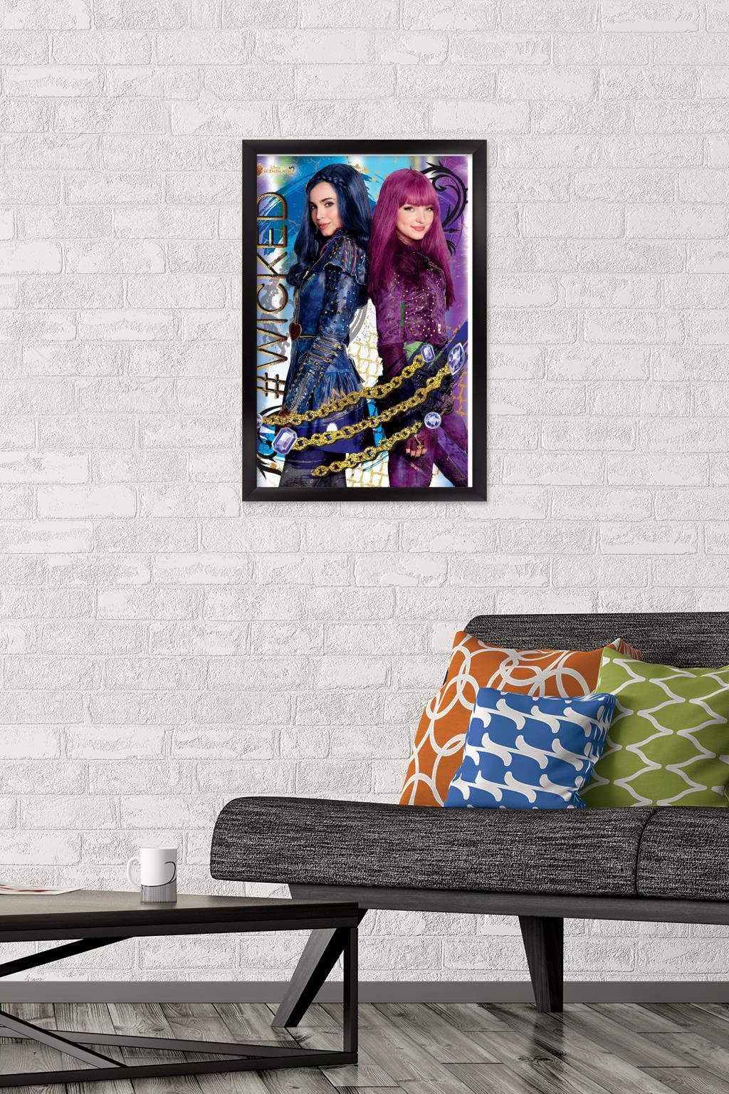 Trends International Disney Descendants 2 - Wicked Wall Poster, 14.725'' X 22.375'', Black Framed Version