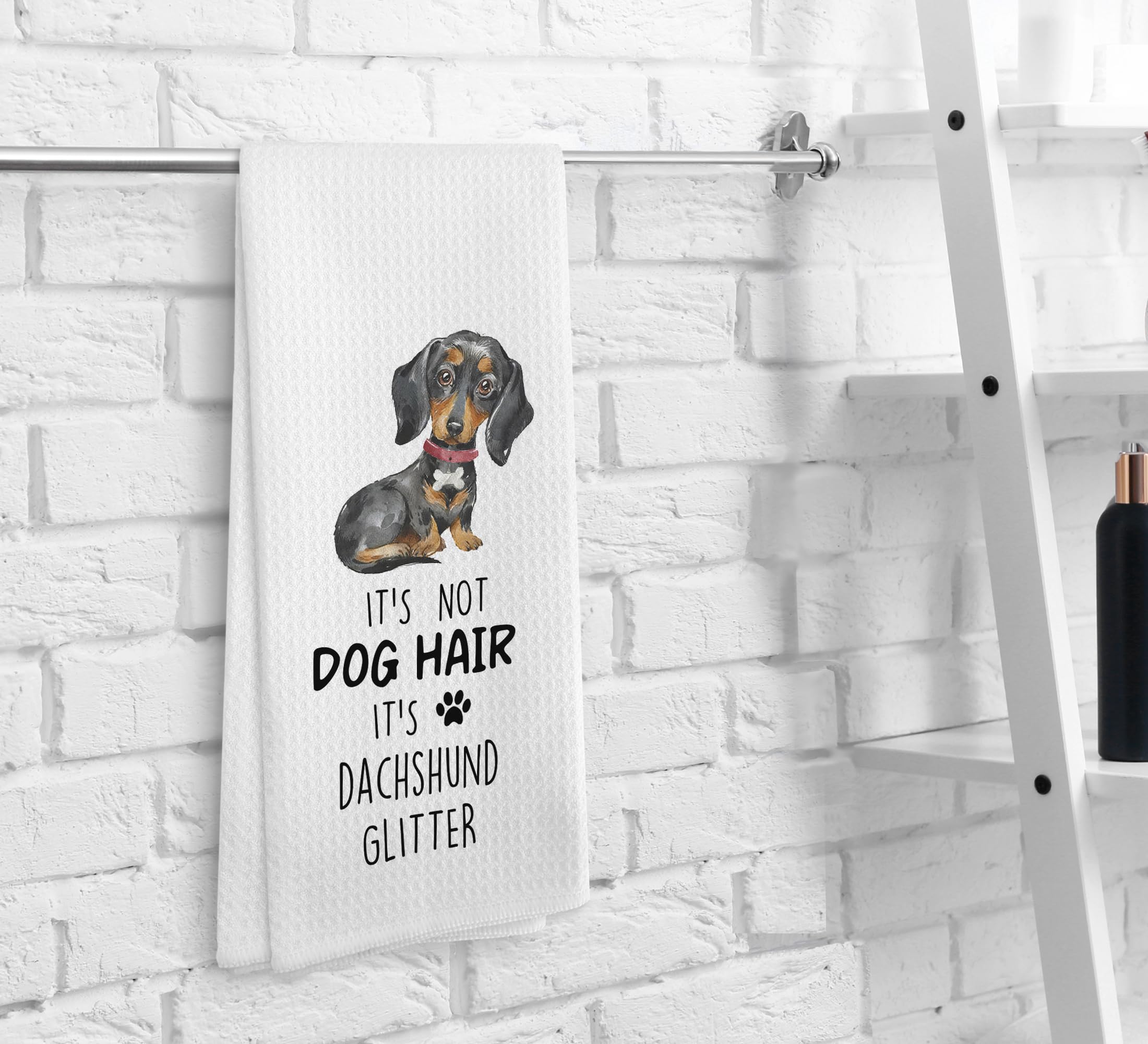 NOQL Dachshund Kitchen Towels and Dishcloths, Wiener Dog Gifts for Women, 1624 Inches(Dachshund-6)