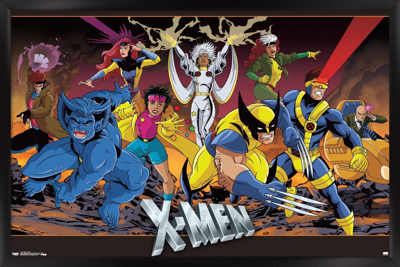 Trends International Marvel Comics - The X-Men - Group Wall Poster, 14.725'' X 22.375'', Black Framed Version