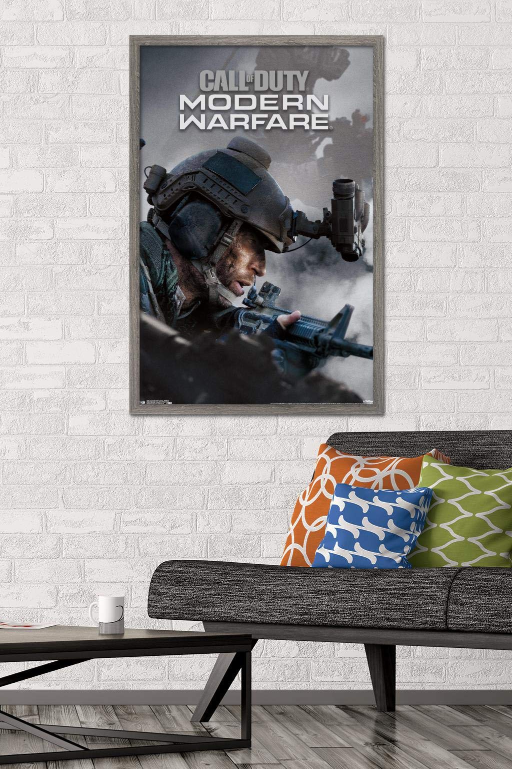 Trends International Call Of Duty: Modern Warfare - Multiplayer Wall Poster, 22.375'' X 34'', Barnwood Framed Version