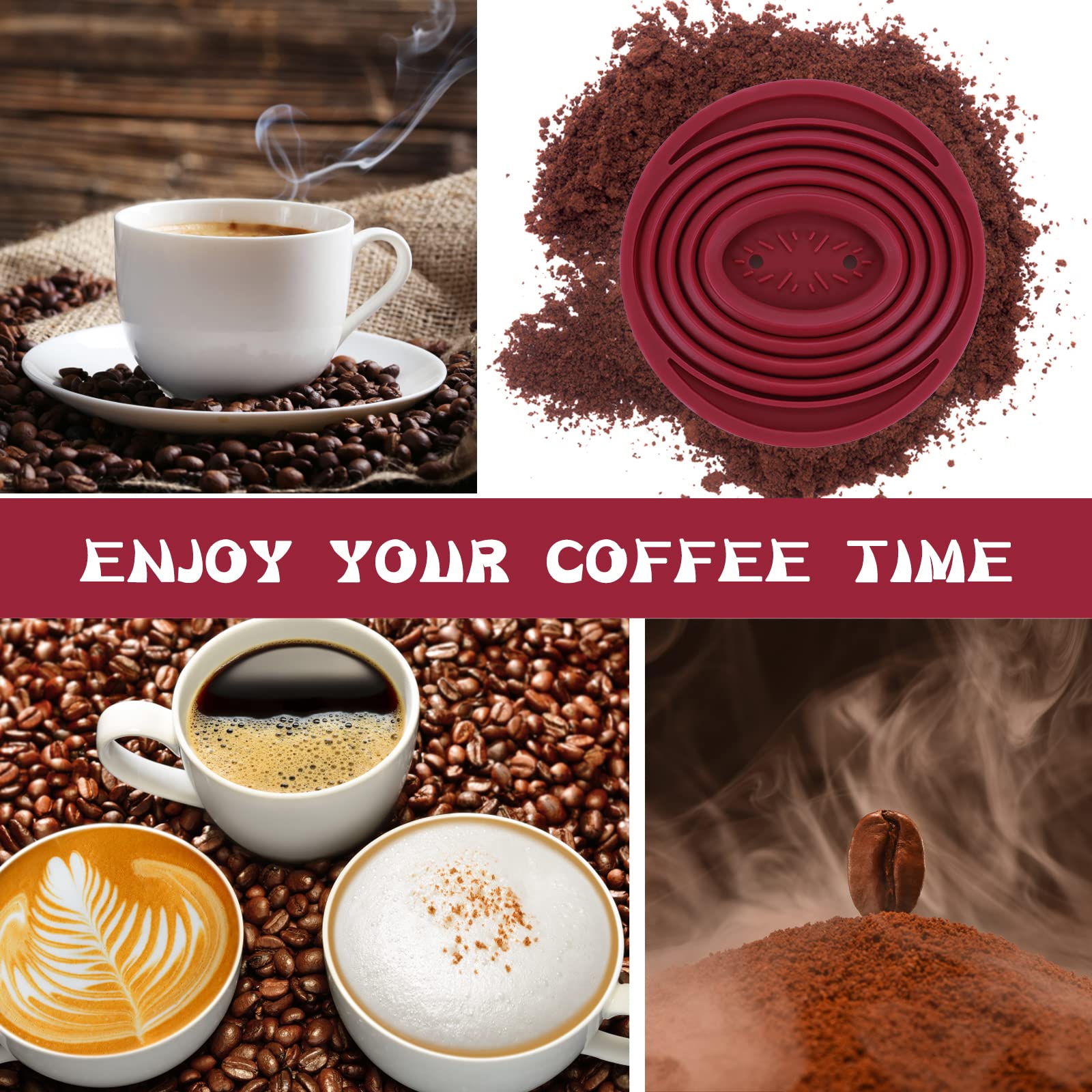 Prasacco Pour Over Coffee Maker Collapsible Pour Over Coffee Dripper Portable Camping Coffee Maker Reusable Silicone Pour Over C