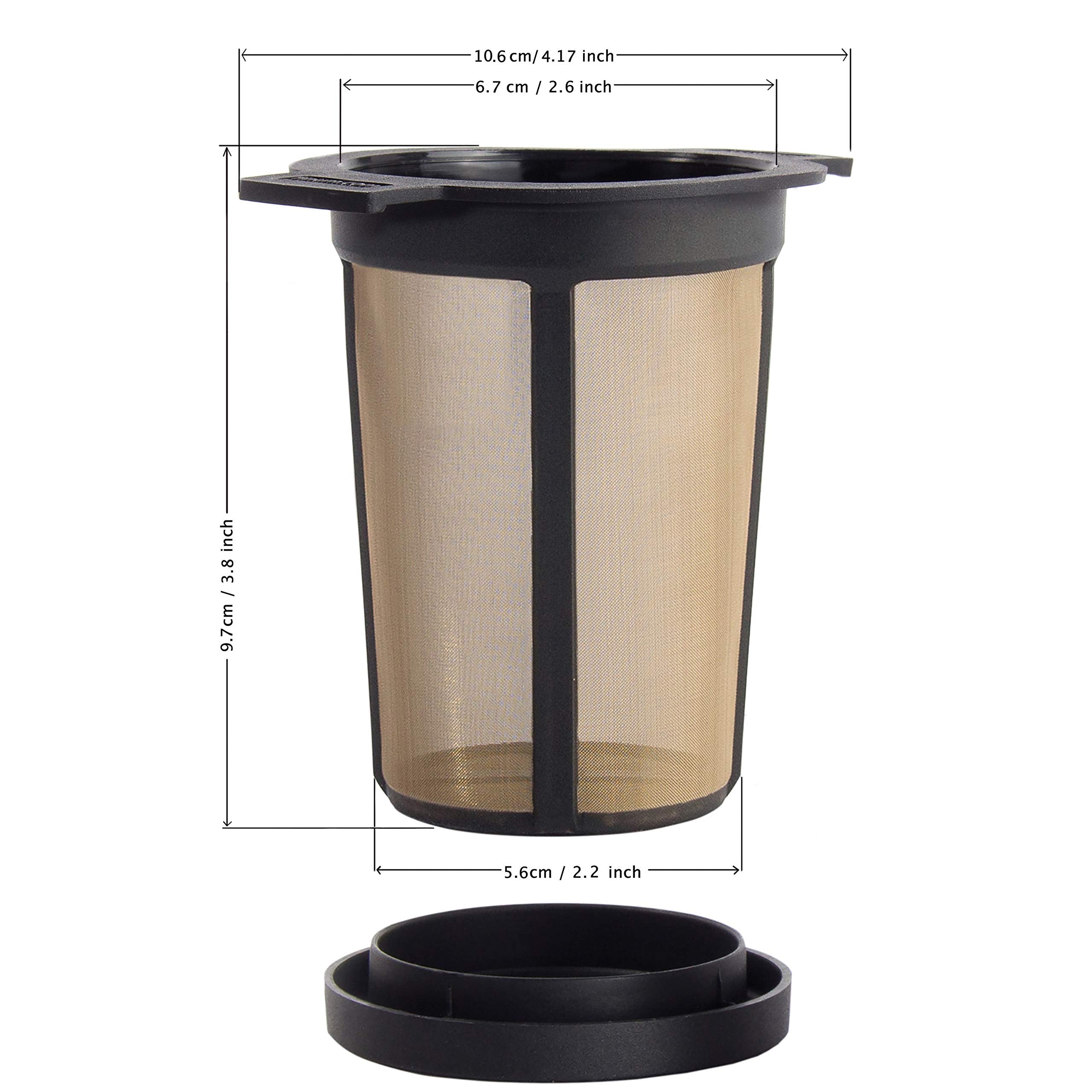 finum Reusable Stainless Steel Coffee & Tea Infuser Basket, Large, Black, Model 63/421.60.00