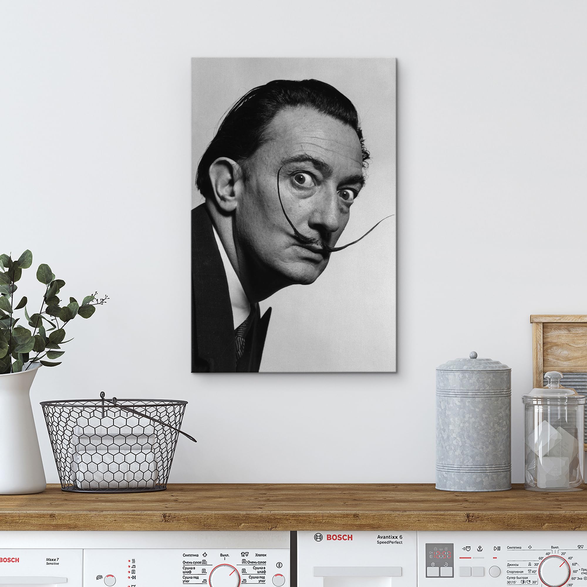 Wall26 Canvas Print Wall Art Famous Spanish Master Artist Salvador Dali Mustache Historic Classic Photography Realism Traditiona