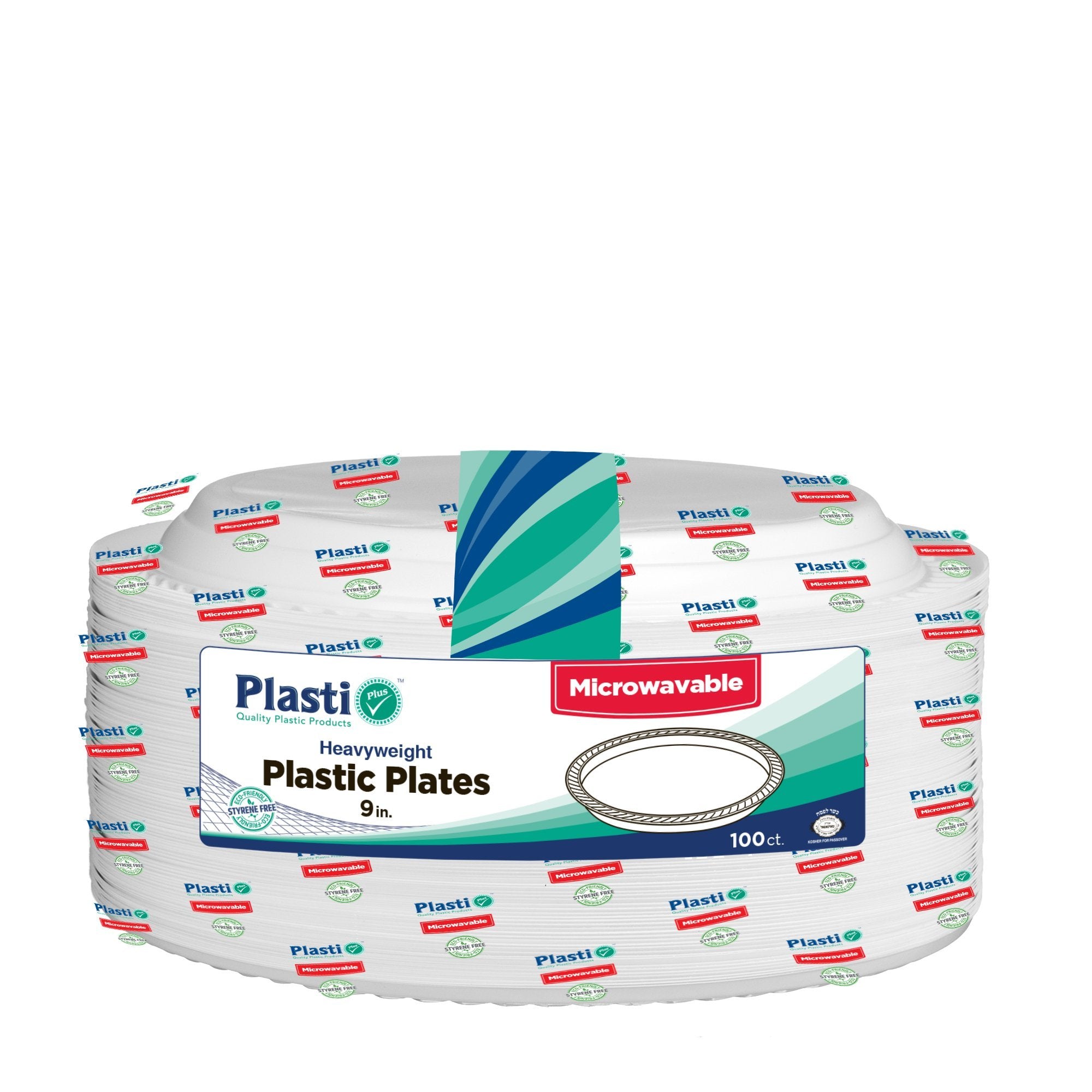 [200 Count] Plasti Plus Disposable Plastic White 7 Inch Heavy Weight Dinner Plates, Great For Weddings, Home, Office, School, Pa