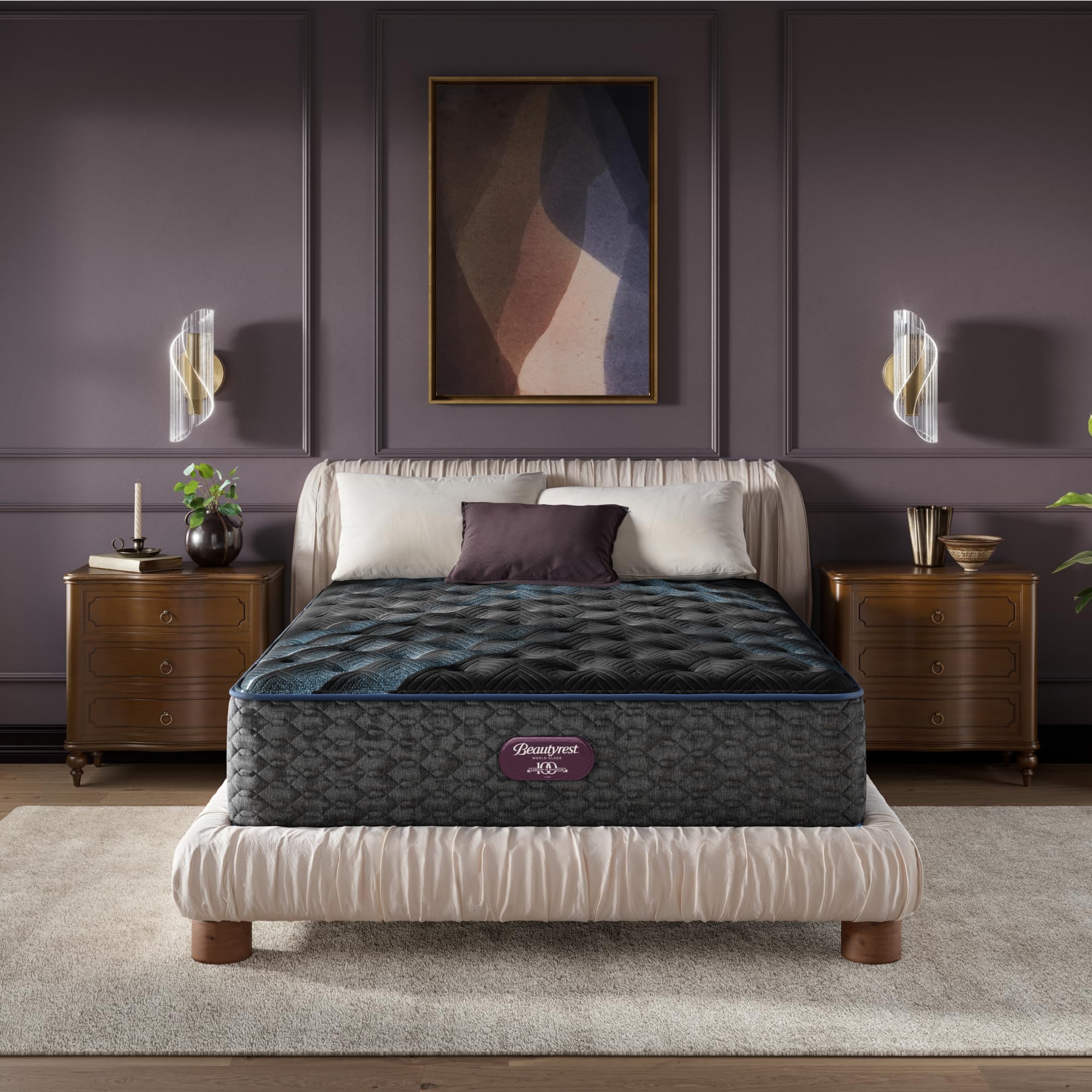 Beautyrest World Class Level Four Plush 15.25 Mattress - Full Size - Durable Support, Pressure Relief, Cooling, Motion Separatio