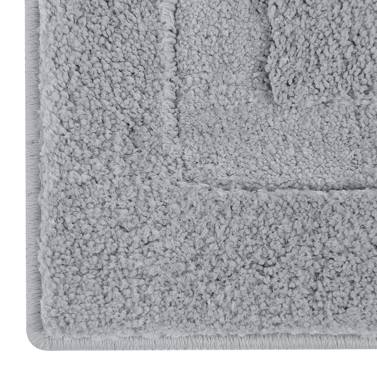 Shacos Black Bathroom Rugs Set Of 2 Pieces Soft Absorbent Bath Mats With U Shaped Toilet Rug Non Slip Washable Bathroom Mats 20'