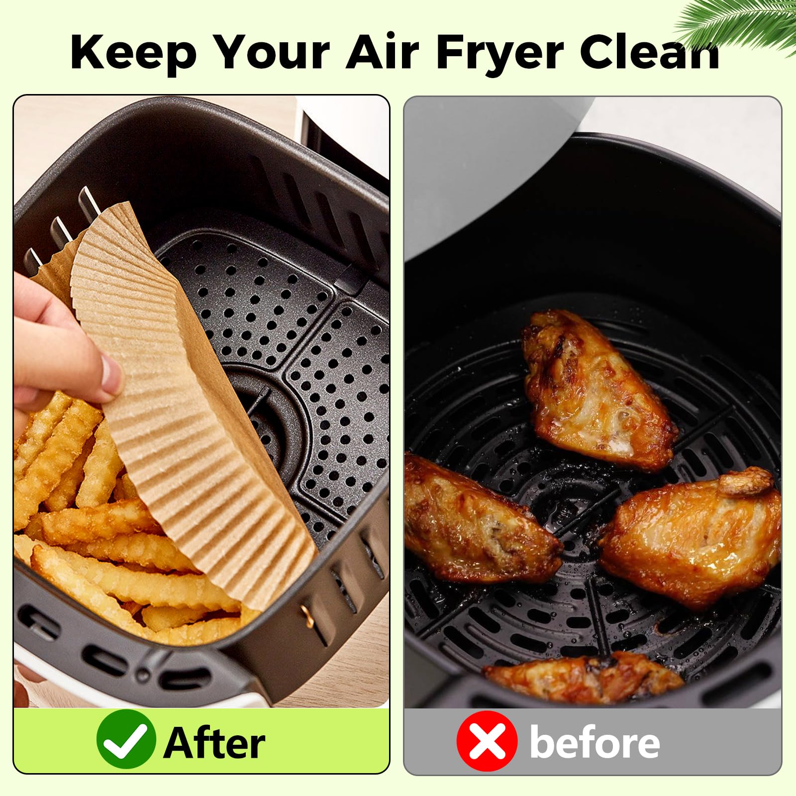 Ctizne Disposable Air Fryer Liners, 200Pcs 6.5In Round Parchment Paper Liner For Baking Roasting, Non Stick Oilproof Microwave O