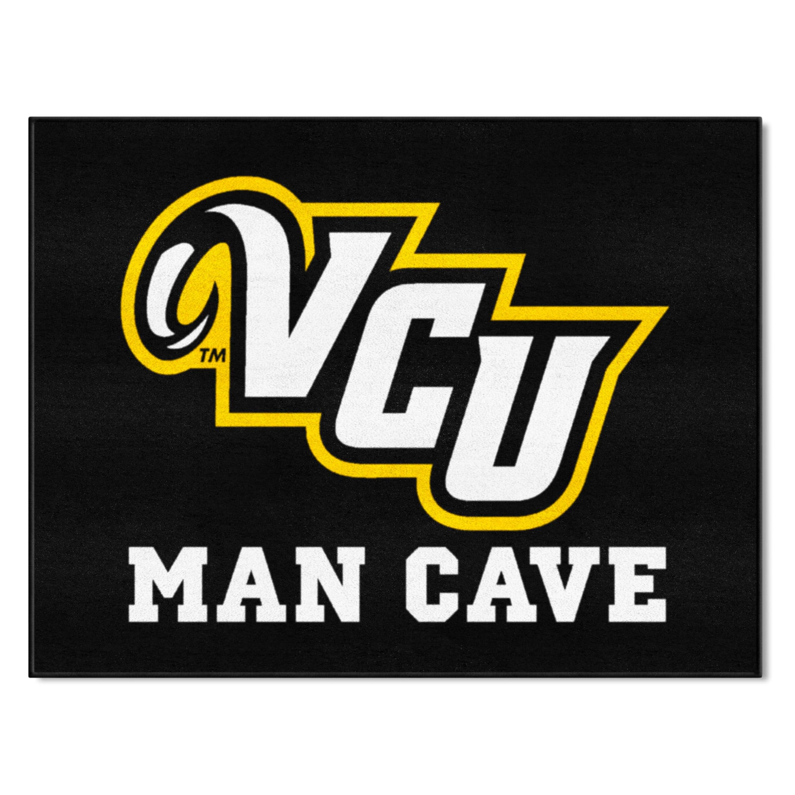 FANMATS 15540 VCU Rams Man Cave All-Star Rug - 34 in. x 42.5 in.