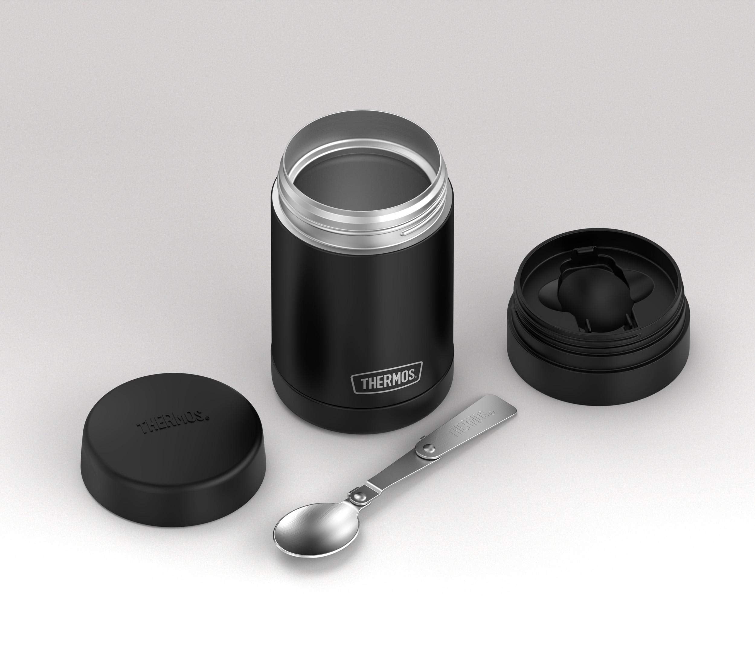 THERMOS F3029BK6 Funtainer Food Jar 16 Ounce, Matte Black, Durable Design