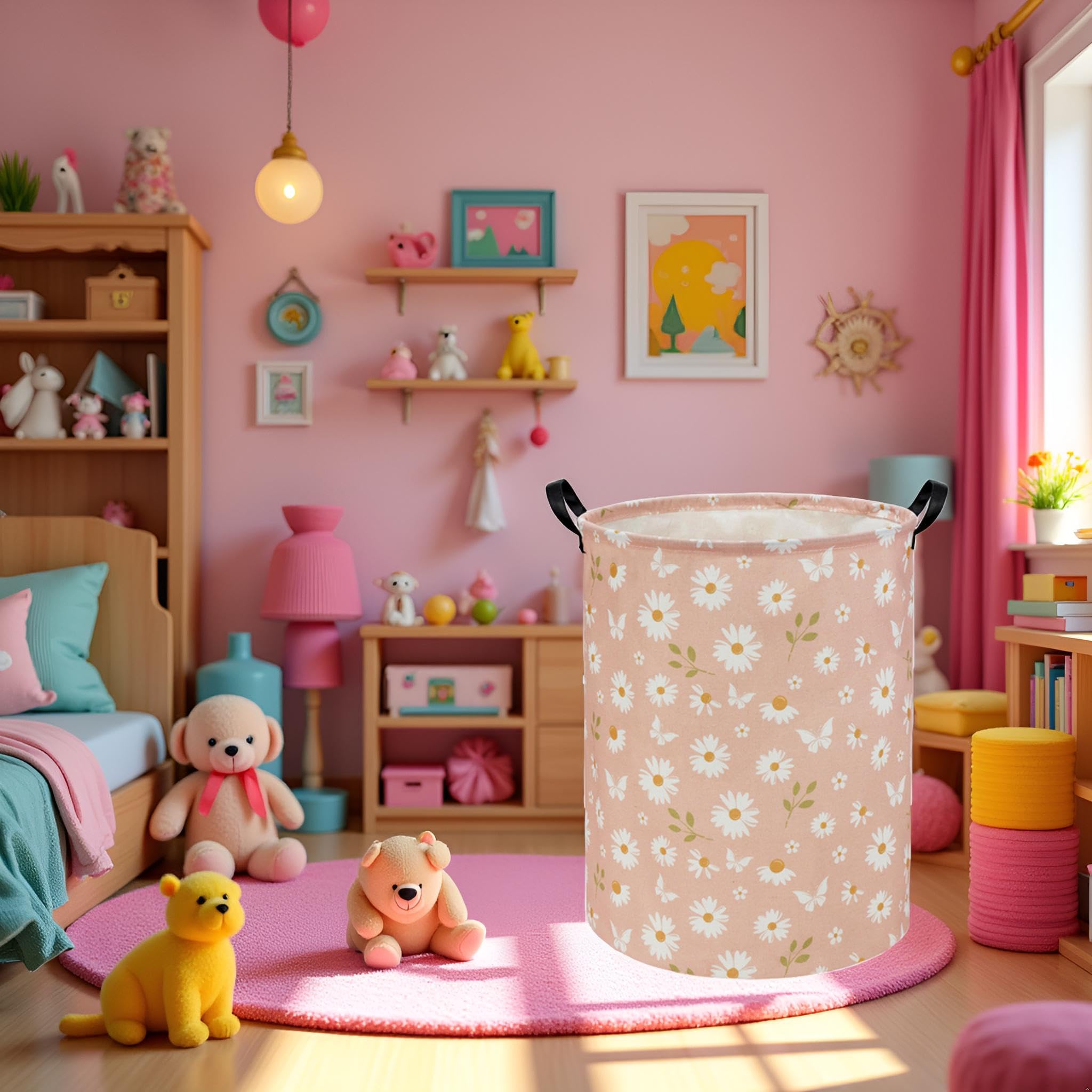 Tibaolover Kids Laundry Basket Baby Hamper Toy Storage Bin For Girls Room Decor Baby Nursery Hamper Gift Baskets For Bedroom Bat