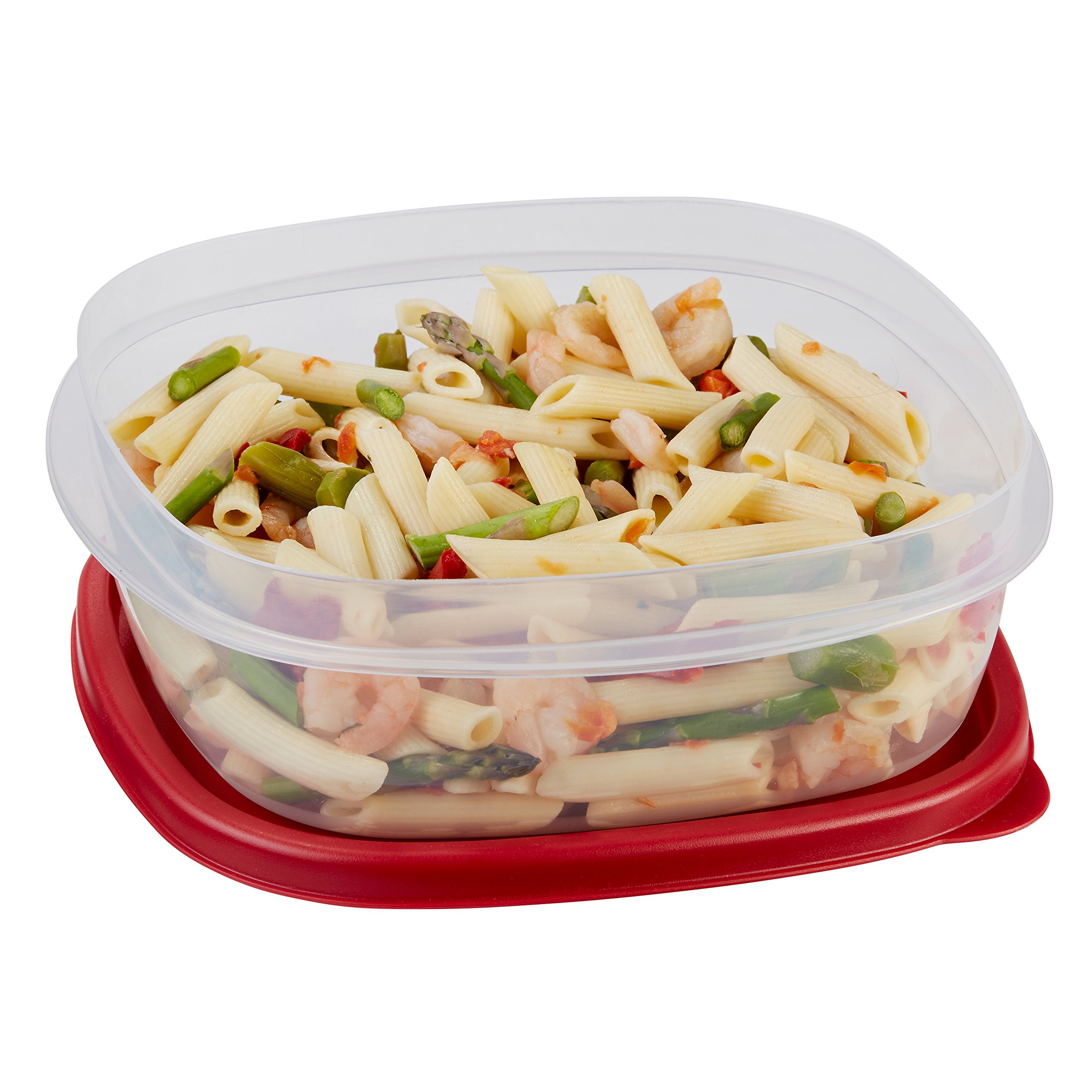 Rubbermaid Easy Find Lid Food Storage Container Set, 6-Piece, Plastic, Red, Model 1777090