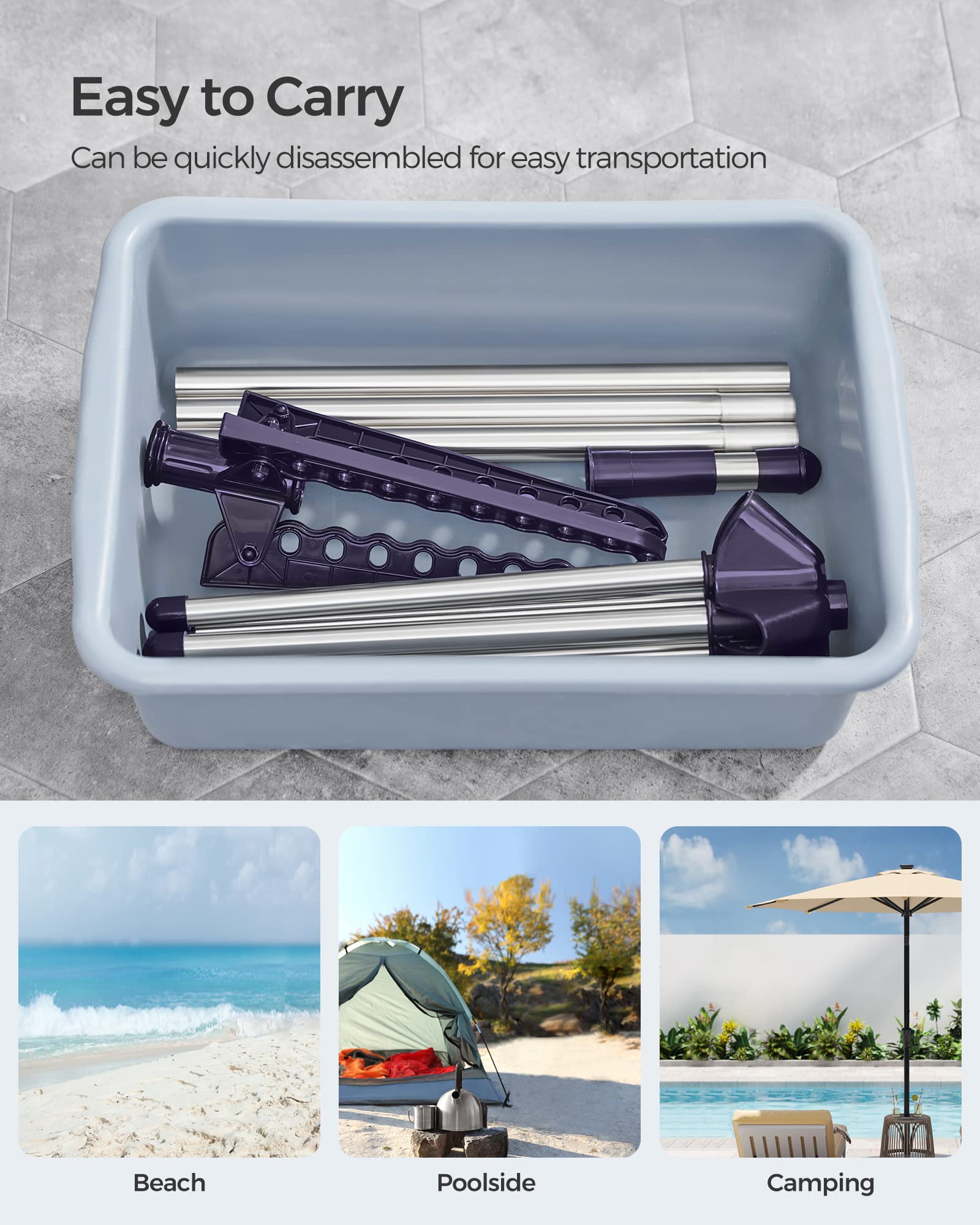 SONGMICS Clothes Drying Rack  59.6 Inches High Folding Laundry Drying Rack with 3 Rotatable Arms for Hangers  4 Legs  Stainless Steel  for 27 Pieces of Clothes  Blue and Silver ULLR510Q01