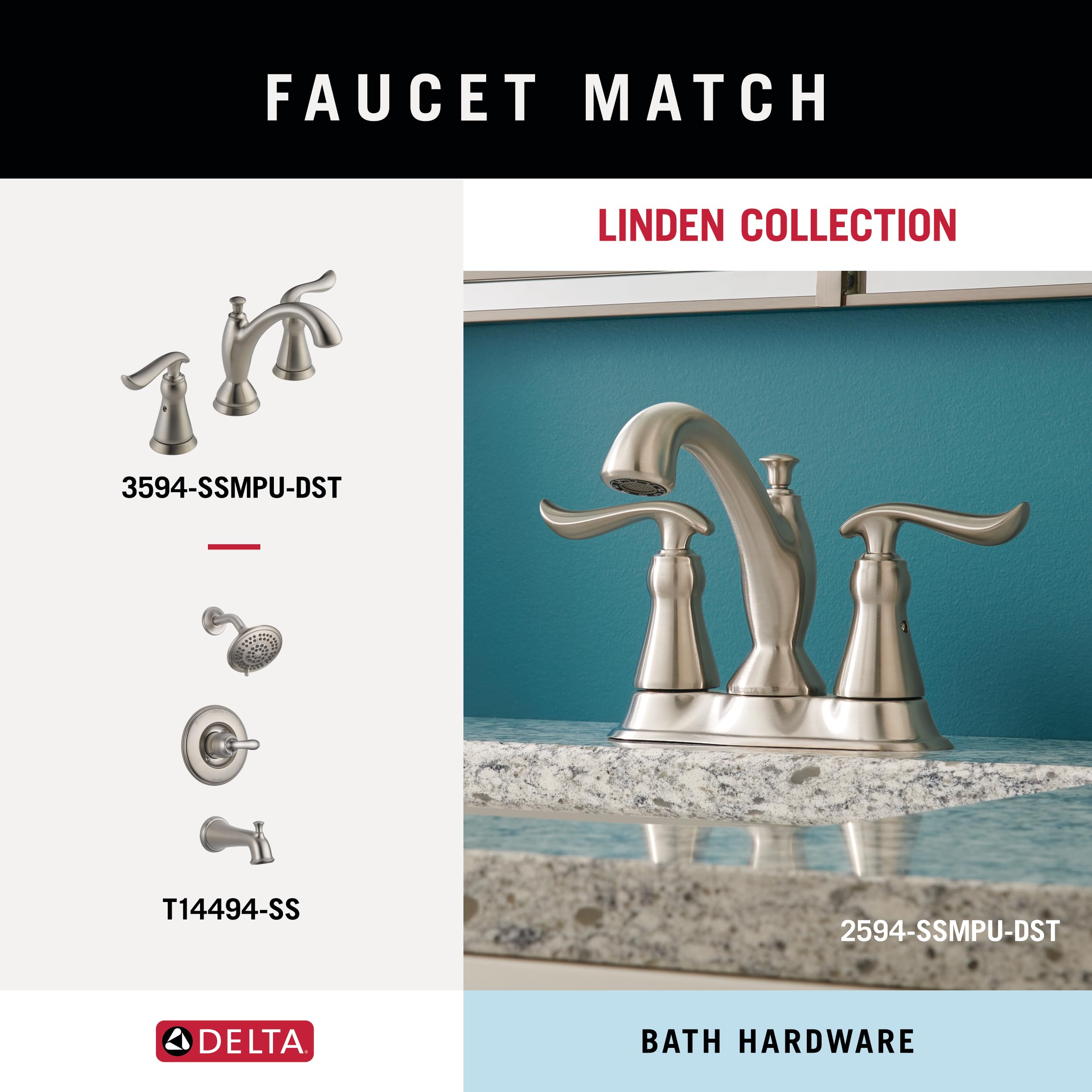 Delta Faucet 79446-Ss Linden Towel Ring, Brilliance Stainless Steel