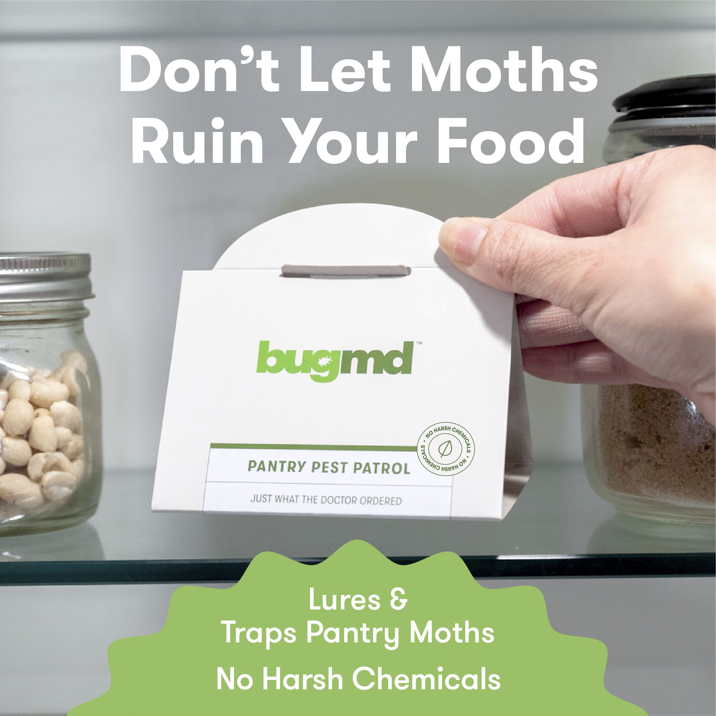 Bugmd Pantry Pest Patrol (6 Count) - Moth Traps For Kitchen, Pantry Moth Trap, Bug Trap, Moth Traps For House Pantry, Get Rid Of