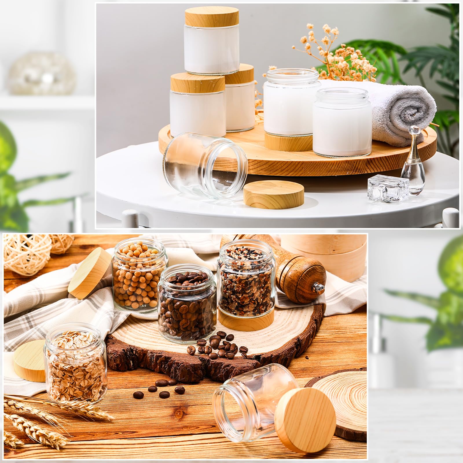 Norme 24 Pcs 4 Oz Glass Jars With Lids Empty Small Glass Containers With Lids Inner Liners Reusable Glass Cosmetic Jars Round Ai