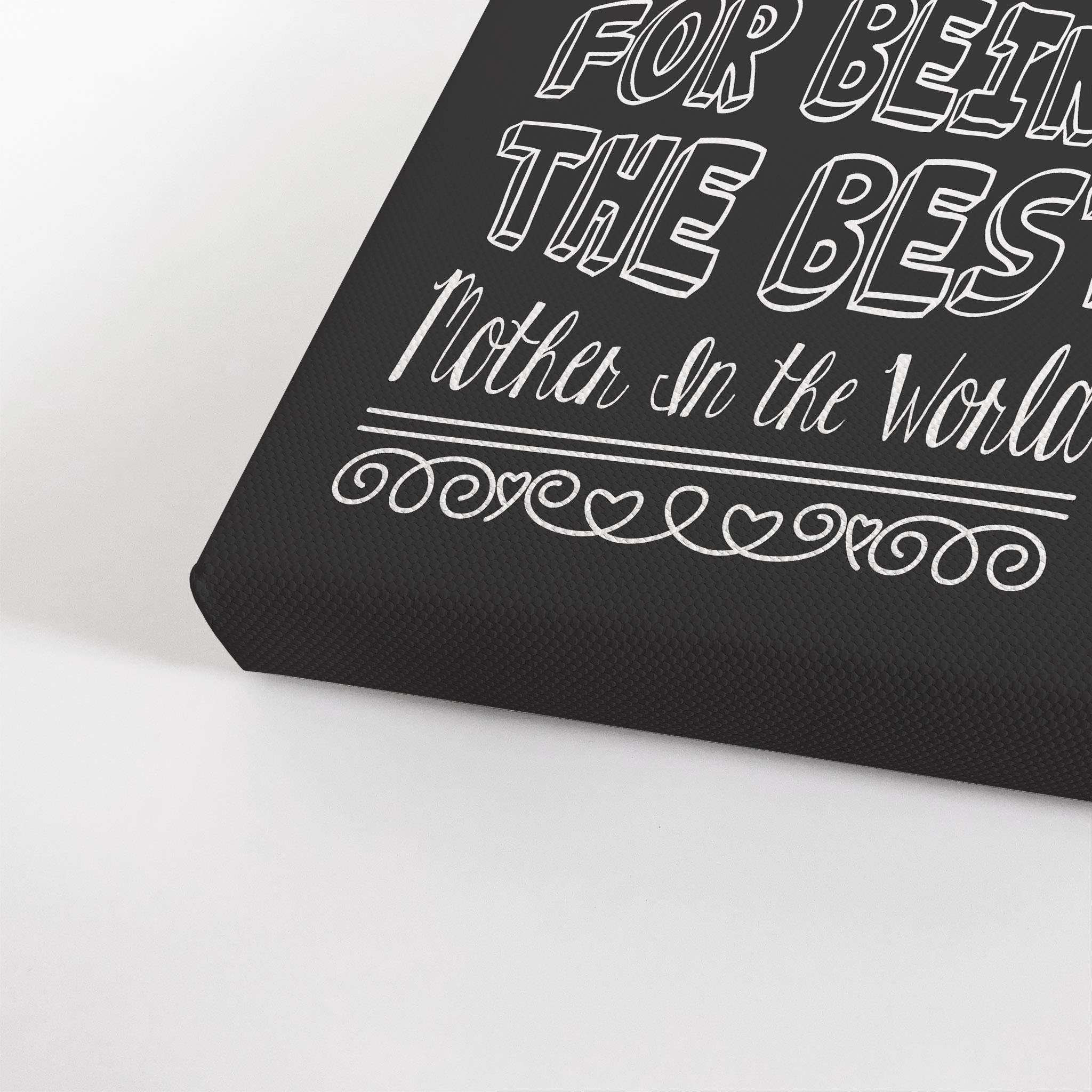 Smile Art Design Custom Photo Print Canvas Print with Your Photo Personalized Photo Thank You Mom for Being The Best Mother in World Quote Personalized Gifts for Moms 15x22 inches