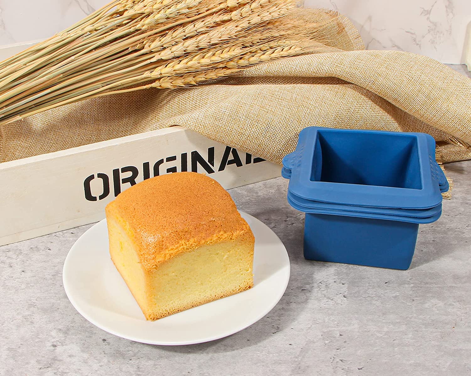Webake Silicone Square Mold 3X3 Inch Mini Cake Pan For Individual Portion Baking Molds For Pastry, Ice Cube, Jelly, Soap, Candle