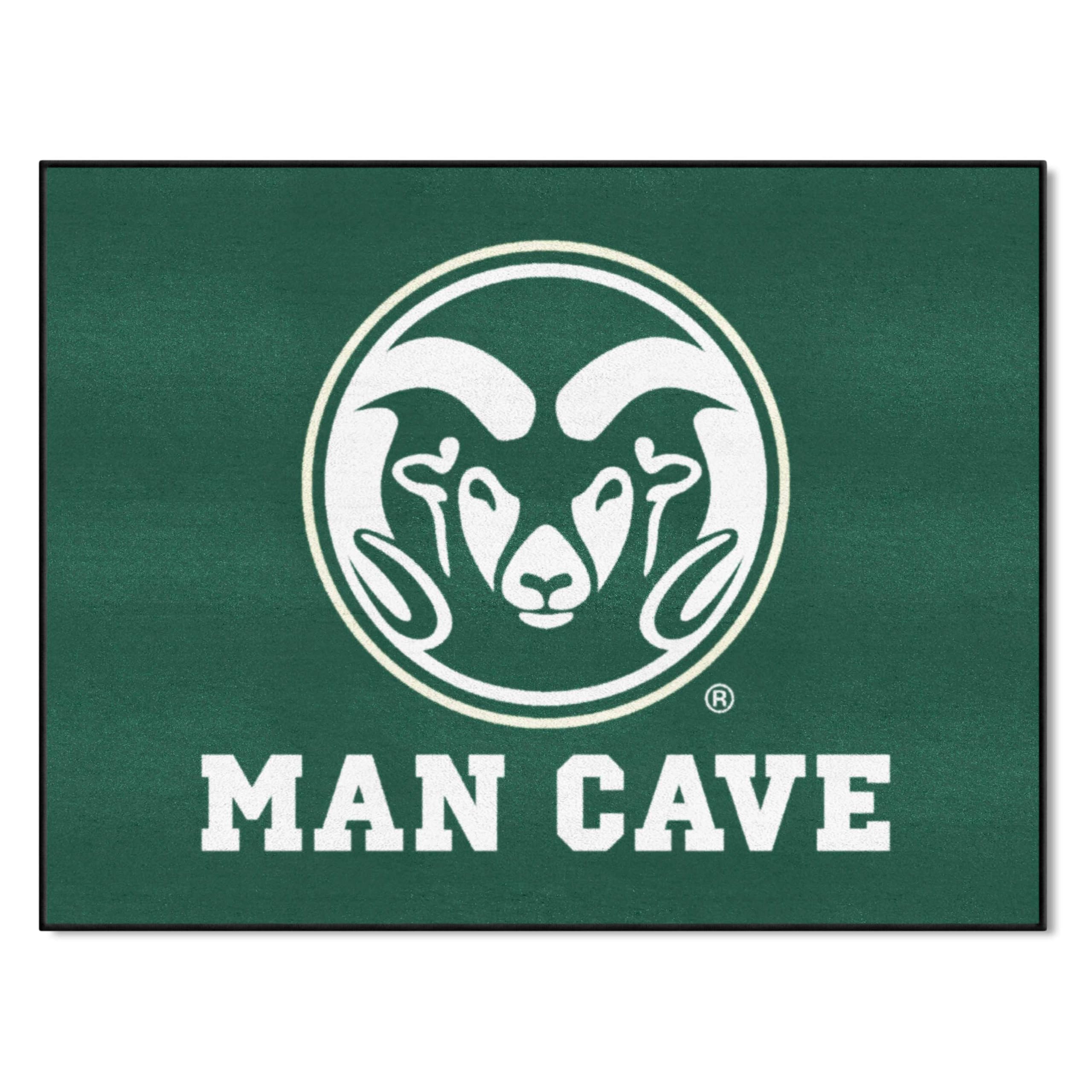 FANMATS 17258 Colorado State Rams Man Cave All-Star Rug - 34 in. x 42.5 in.