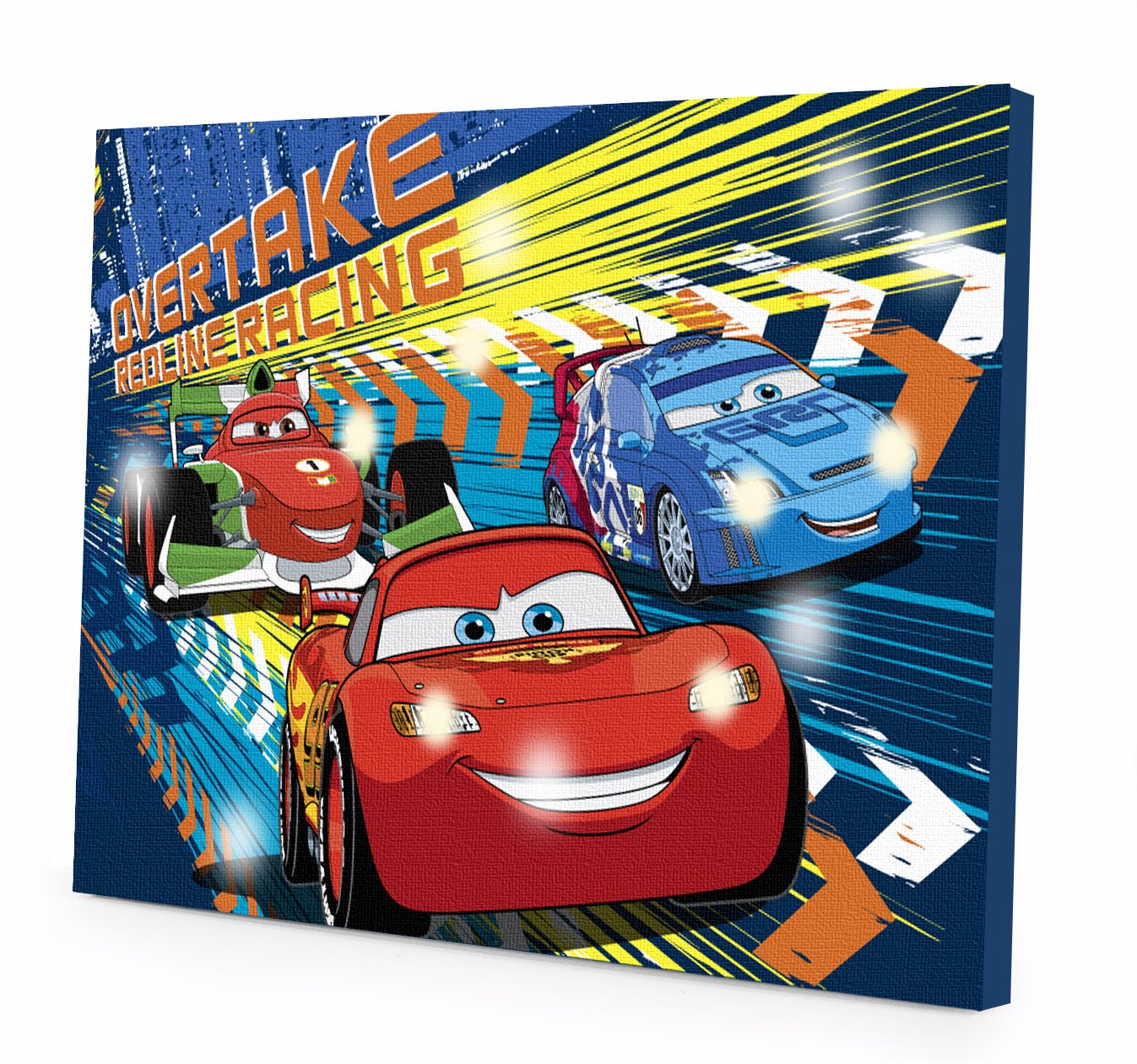Disney Cars 3 Led Canvas Wall Art, 15.75-Inch X 11.5-Inch