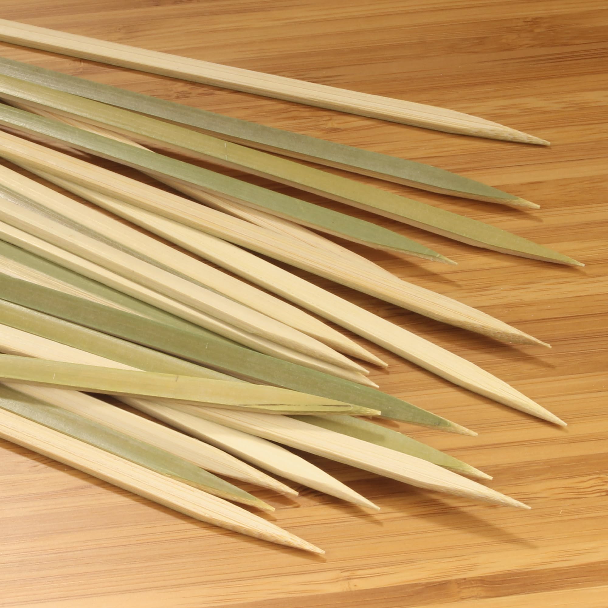 BambooMN Brand - Premium Flat Style Bamboo Wood BBQ Kebab Meat and Fruit Food Skewers  8.3'' - 1 000 pcs