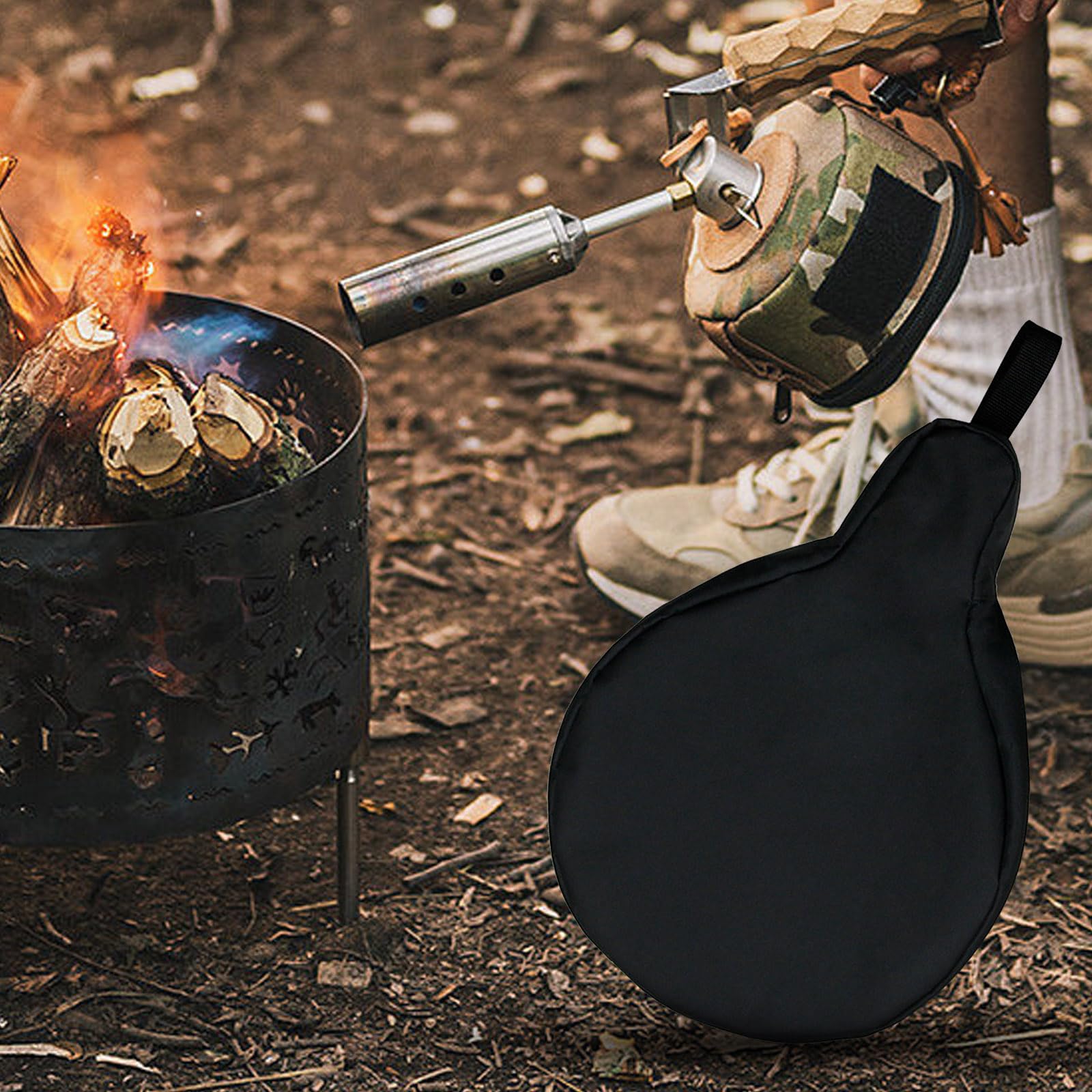 Vkinman 2Pcs Lightweight Skillet Bag Cast Iron Skillet Bag For 8/10/12In Skillets Water Resistant Frying Pan Bag With Hanging Lo
