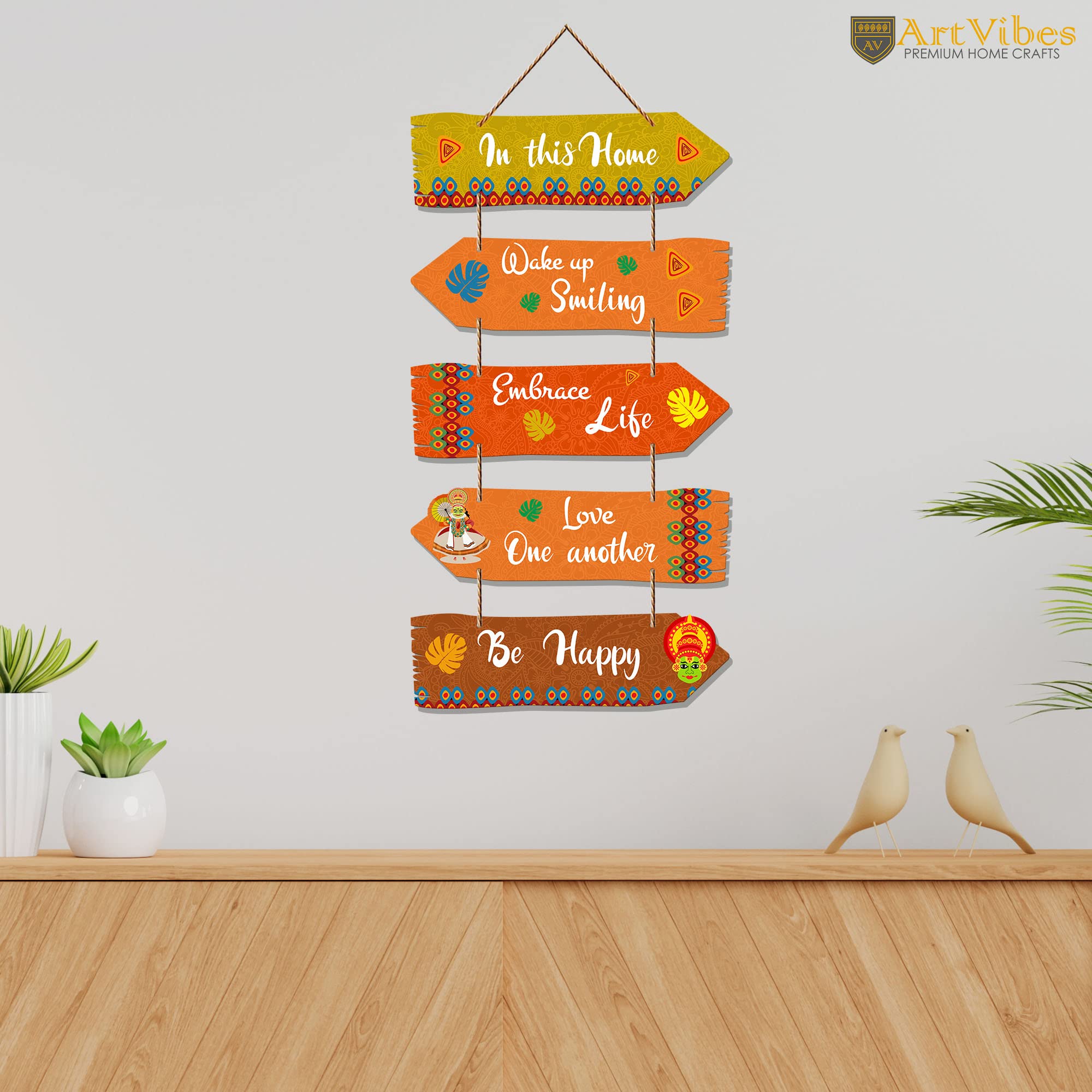 Artvibes Home Quotes Decorative Wall Art MDF Wooden Hanger for Living Room | Bedroom | Gifts | Hangings for Home Decoration | Mo