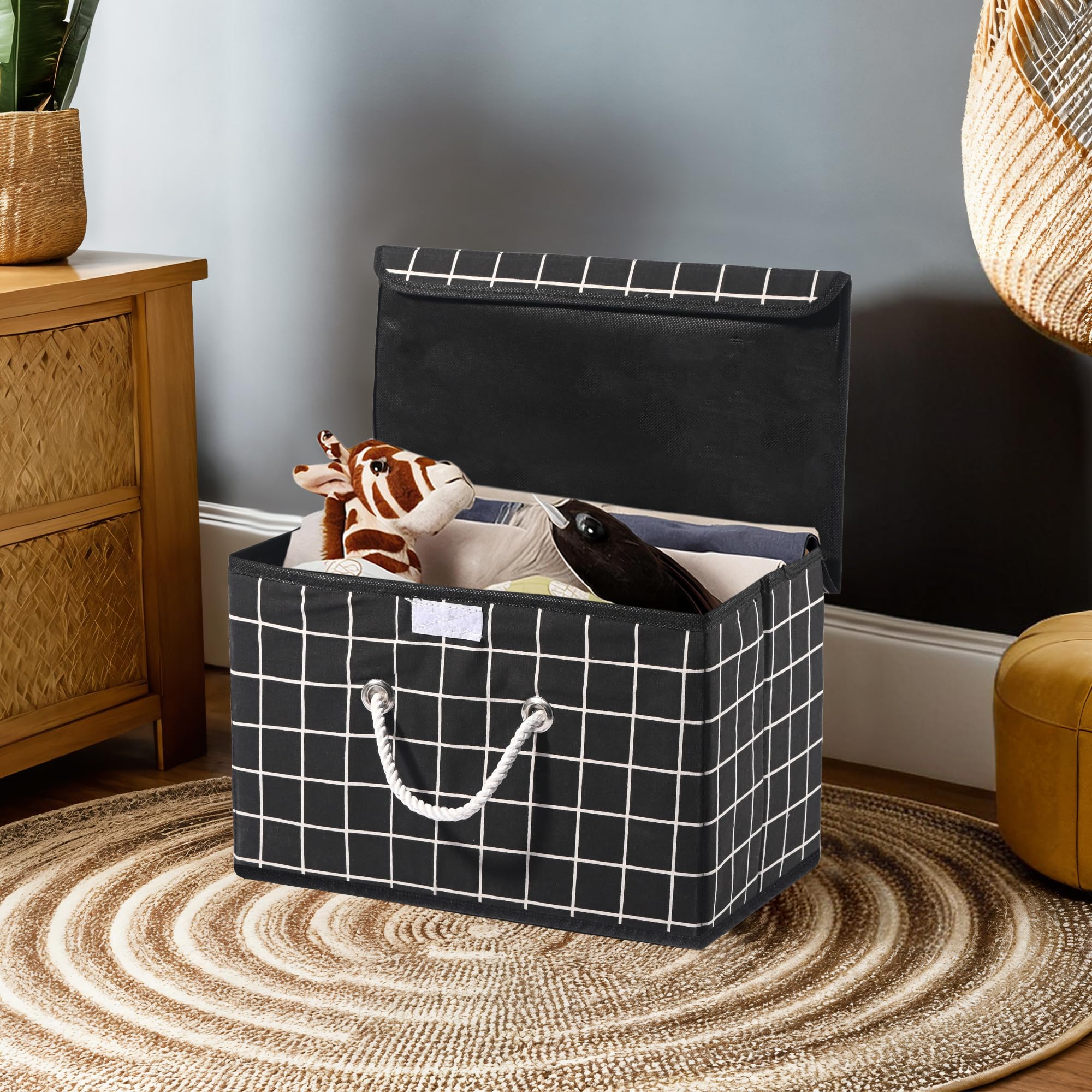 Kuber Industries Multipurpose Storage Box For Wardrobe With Lid & Handle | Large SpaceSaving Container Boxes For Storage Clothe