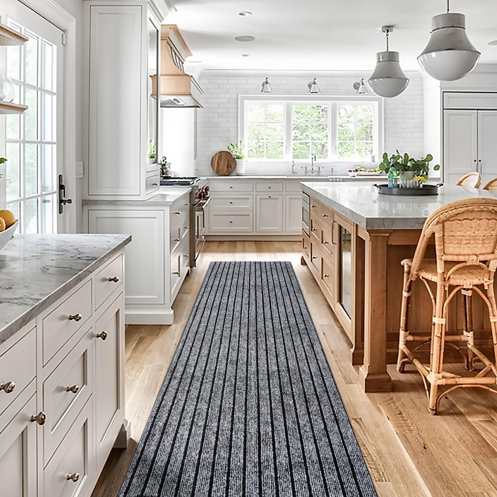 Gotohipi Runner Rug 2x65Indoor Outdoor Utility Carpet,Area Rugs with Non Slip Rubber Backing for Hallway Kitchen Entryway Balc