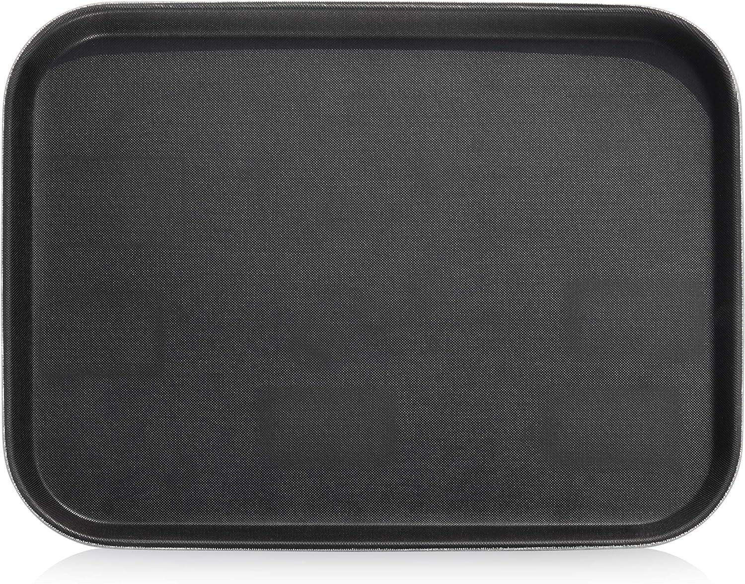 New Star Foodservice 24975 Restaurant Grade Non-Slip Tray, Plastic, Rubber Lined, Rectangular, 12-Inch X 16-Inch, Black