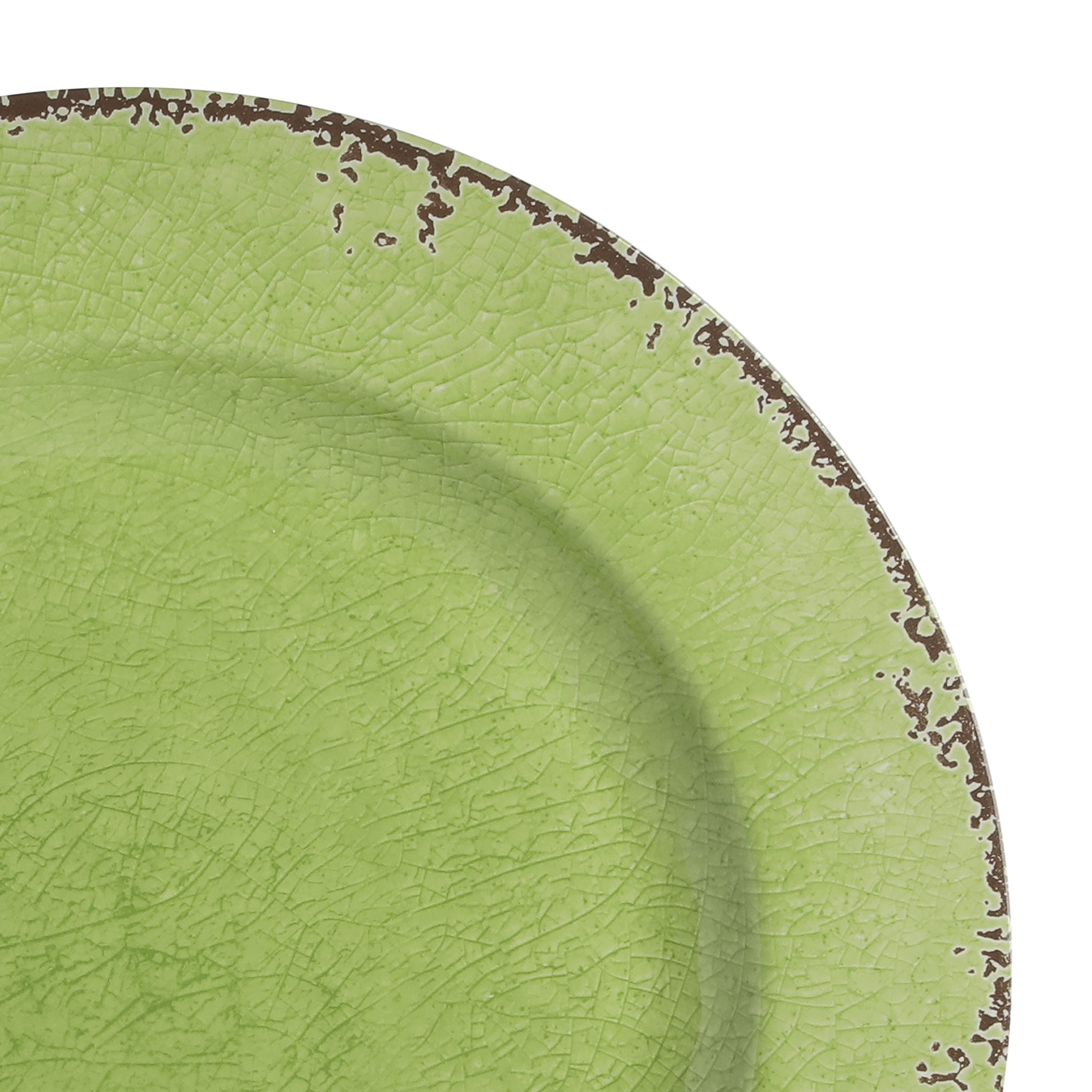 Gibson Home Mauna 12-Piece Lime Green Melamine Dinnerware Set, Service for 4, Model 134304.12R