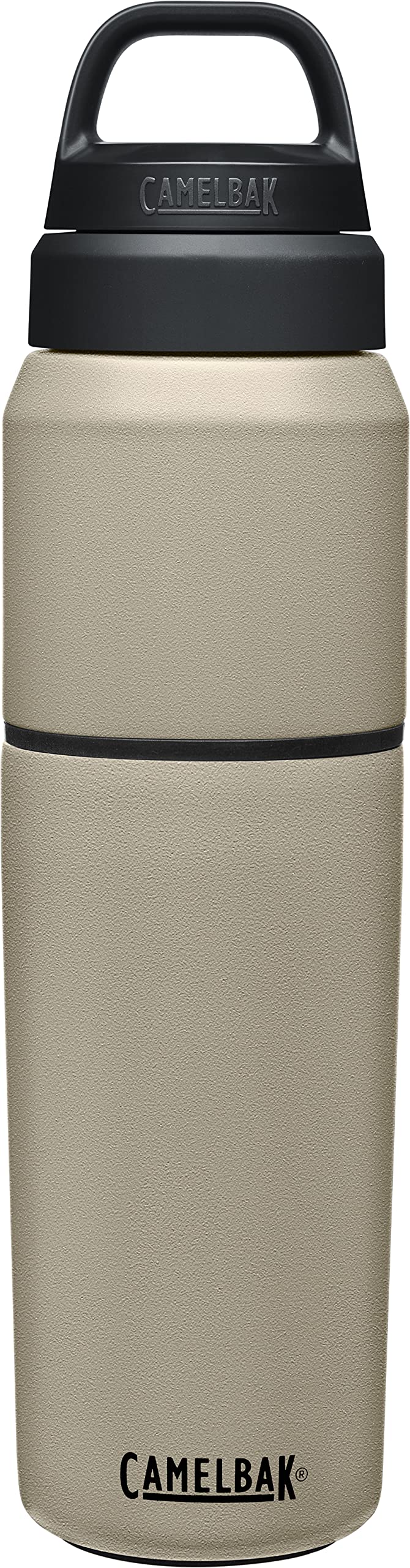 CamelBak MultiBev Water Bottle & Travel Cup - Vacuum Insulated Stainless Steel - Dune - 22oz bottle & 16oz cup